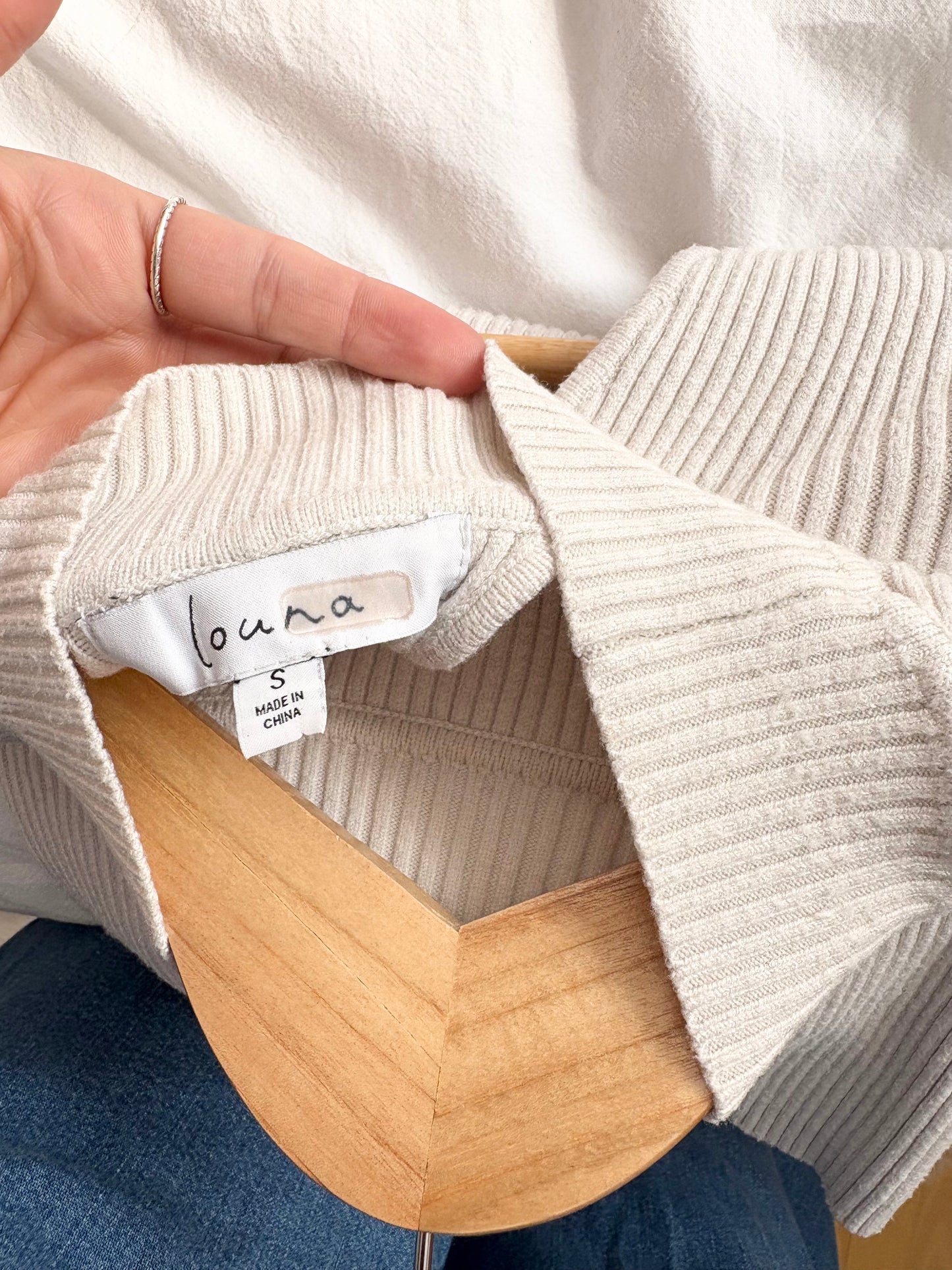 Louna open back ribbed sweater Small