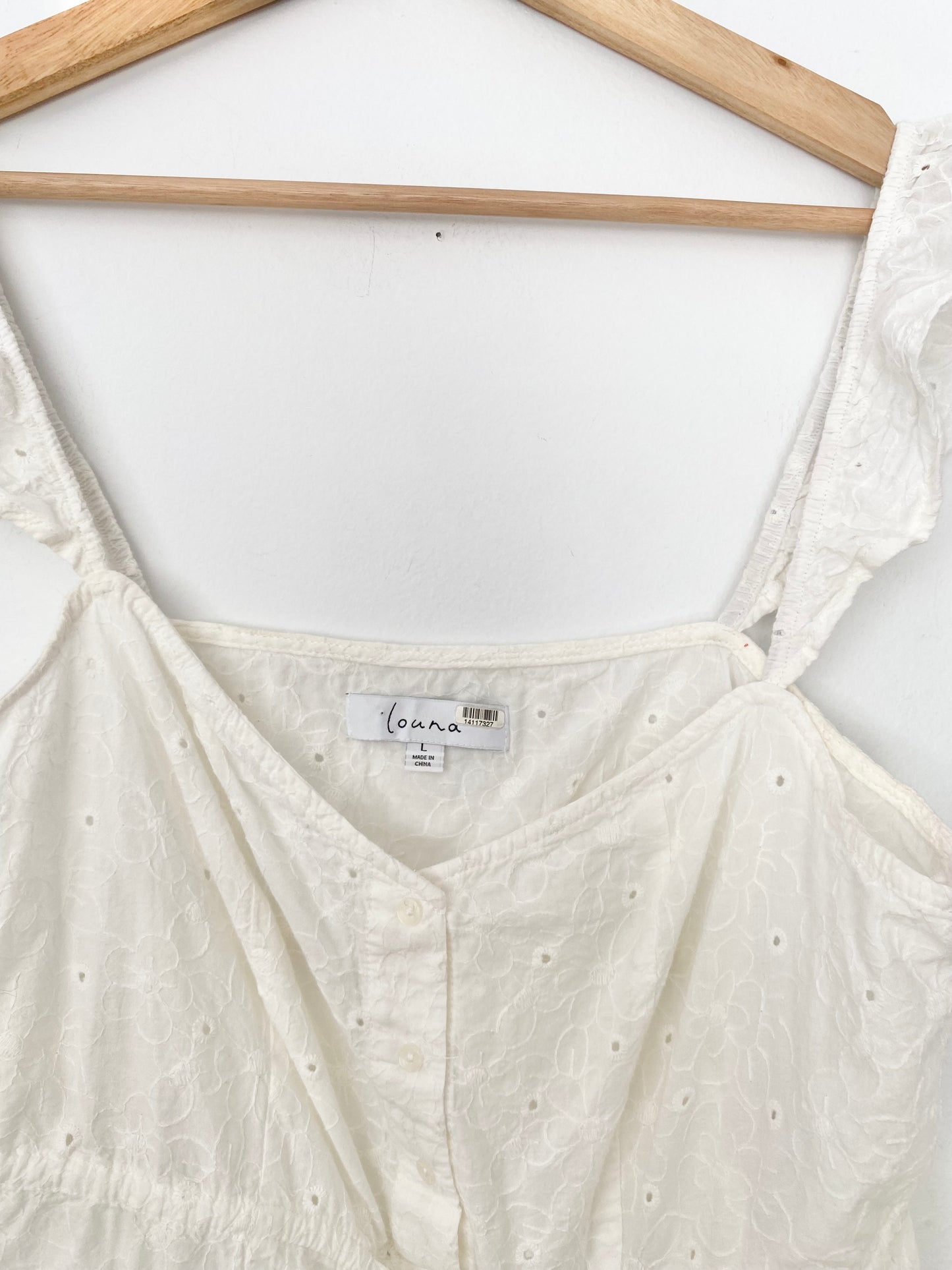 Louna eyelet sleeveless top Large