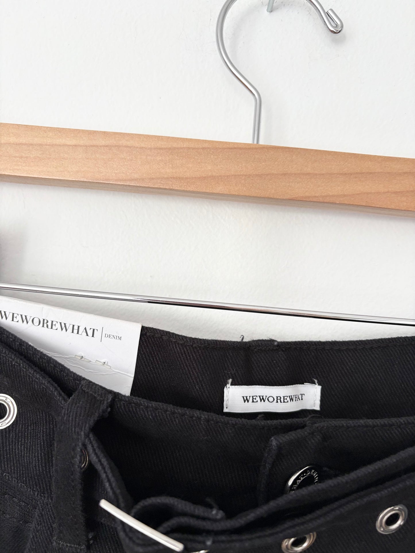 Weworewhat high rise cut out denim W27/28