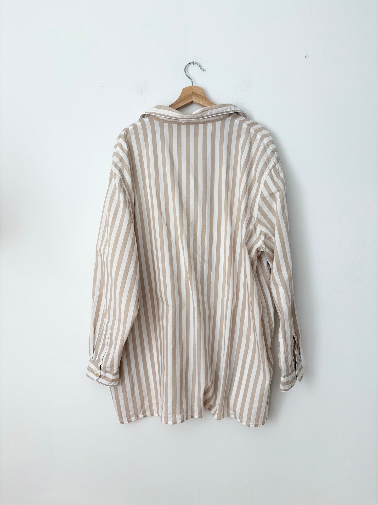 Vintage stripe pyjama style button down 2XL