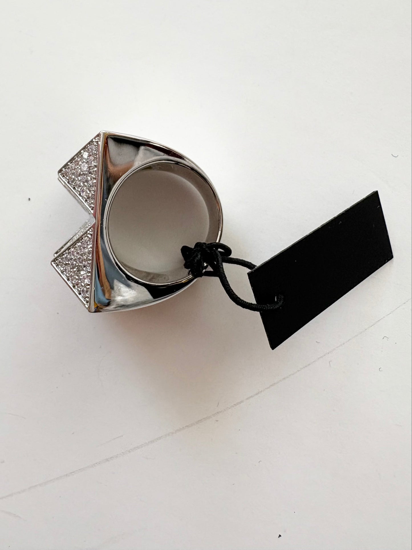 Noir NYC four stud pyramid ring