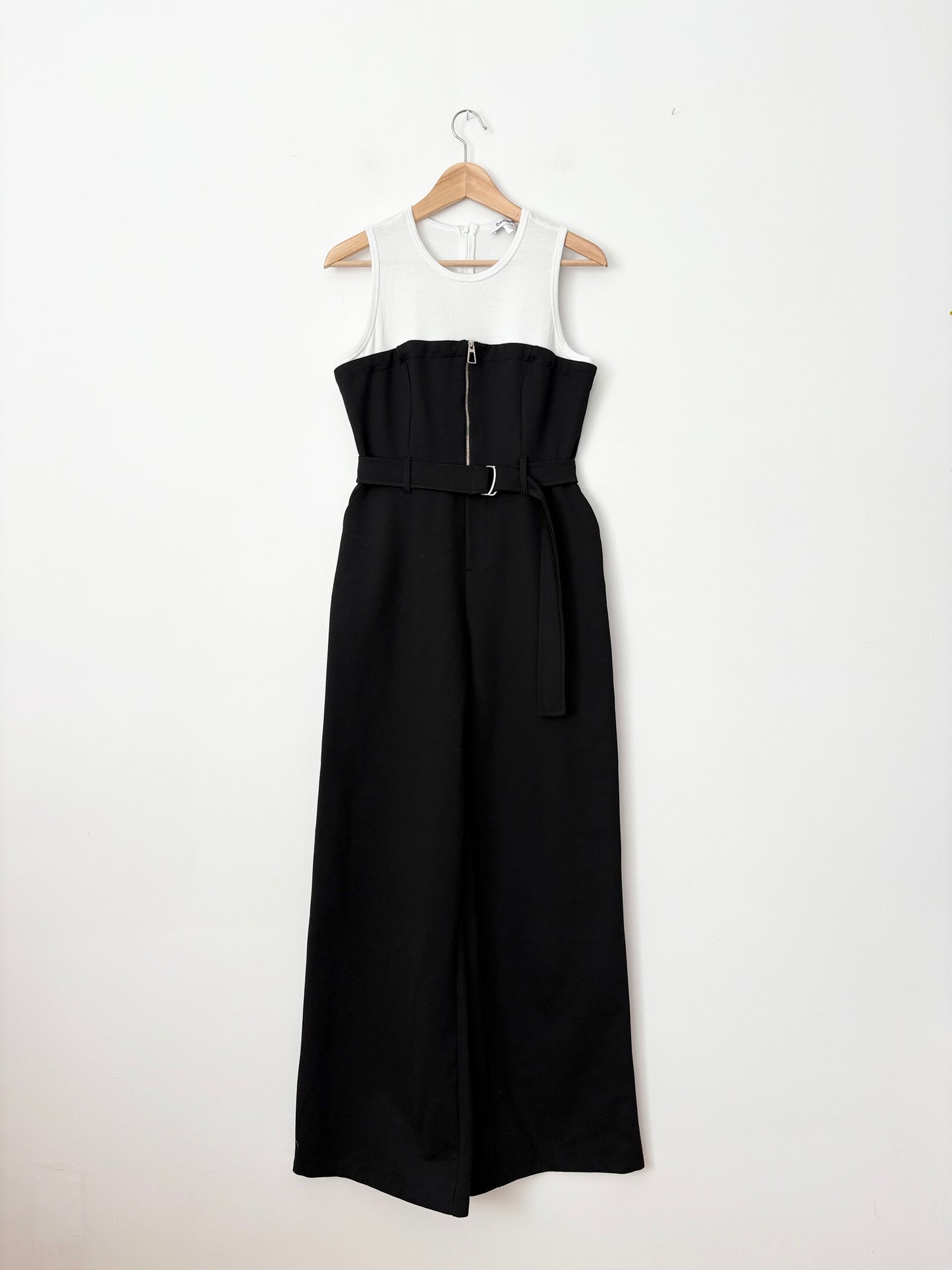 Desigual belted wide leg jumpsuit Large