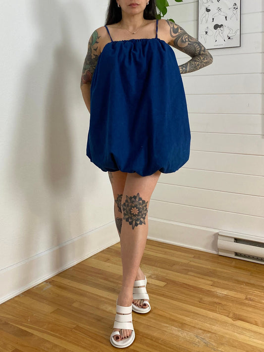 Topshop denim bubble mini dress M/L