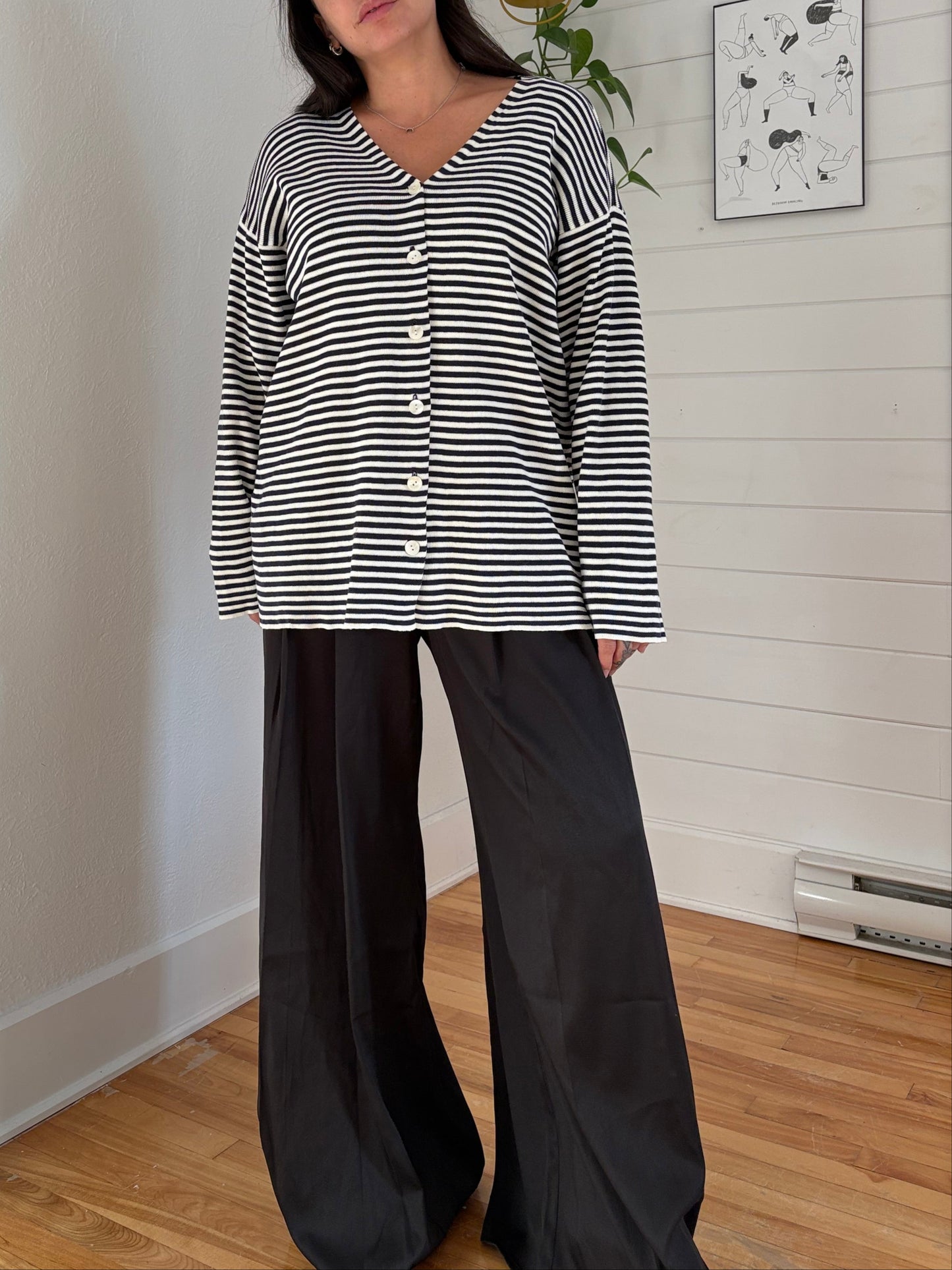 Vintage Gap stripe long cardigan Medium