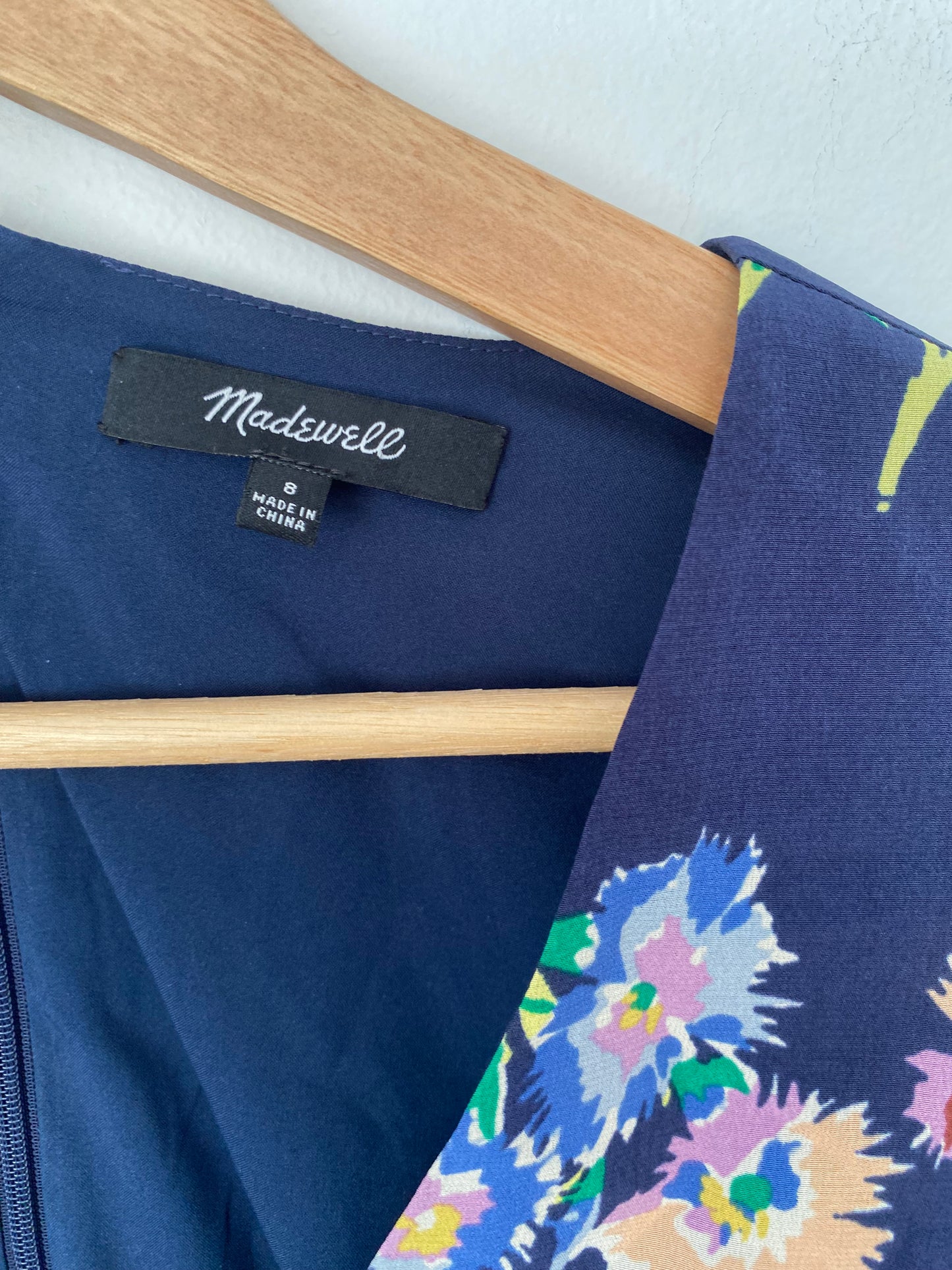 Madewell silk button front retro dress Medium