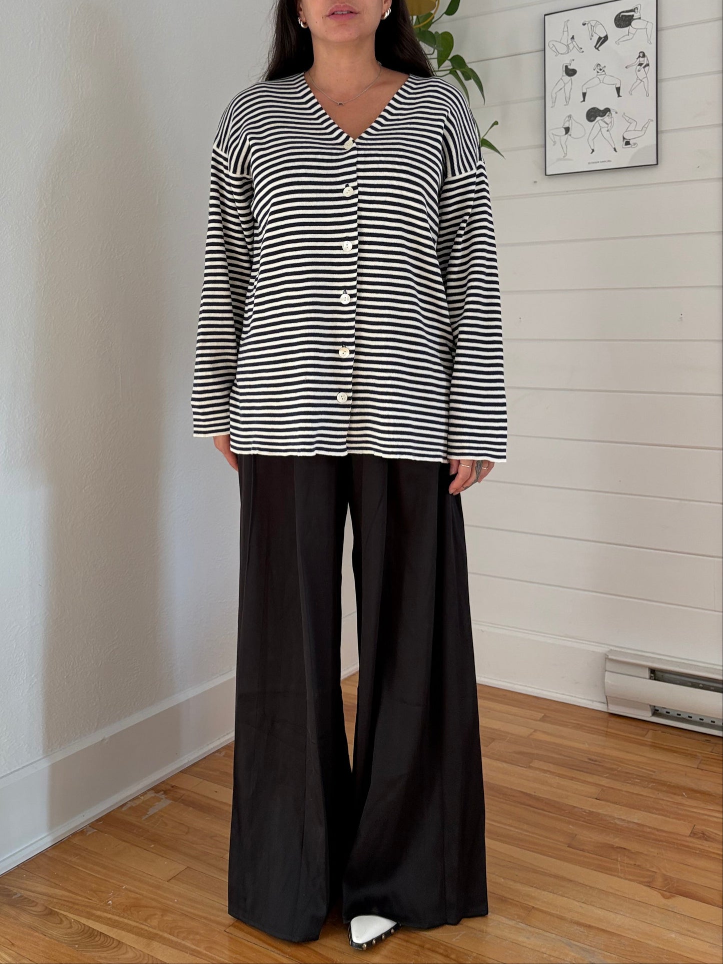Vintage Gap stripe long cardigan Medium
