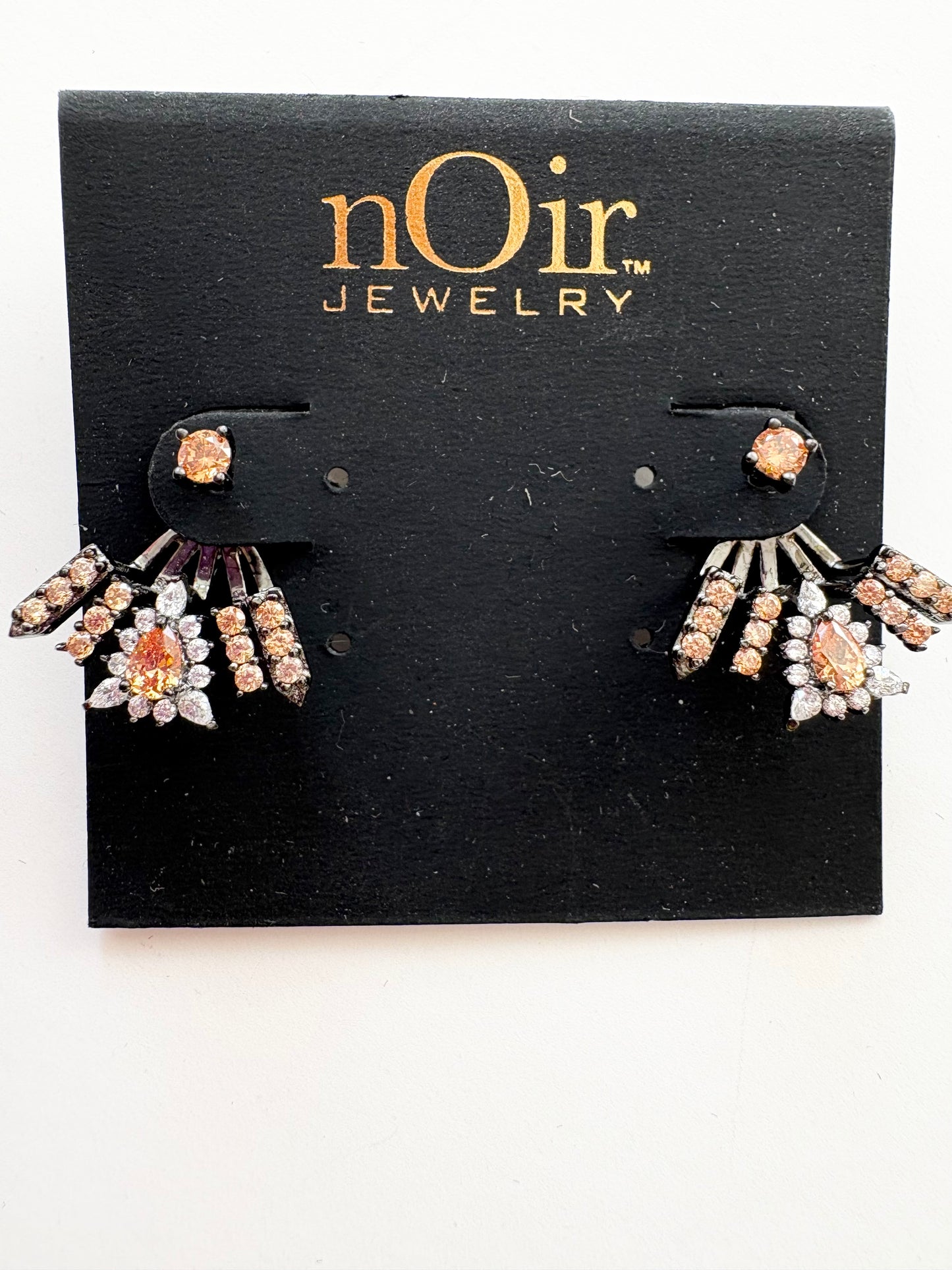 Noir NYC CZ gemstone earrings