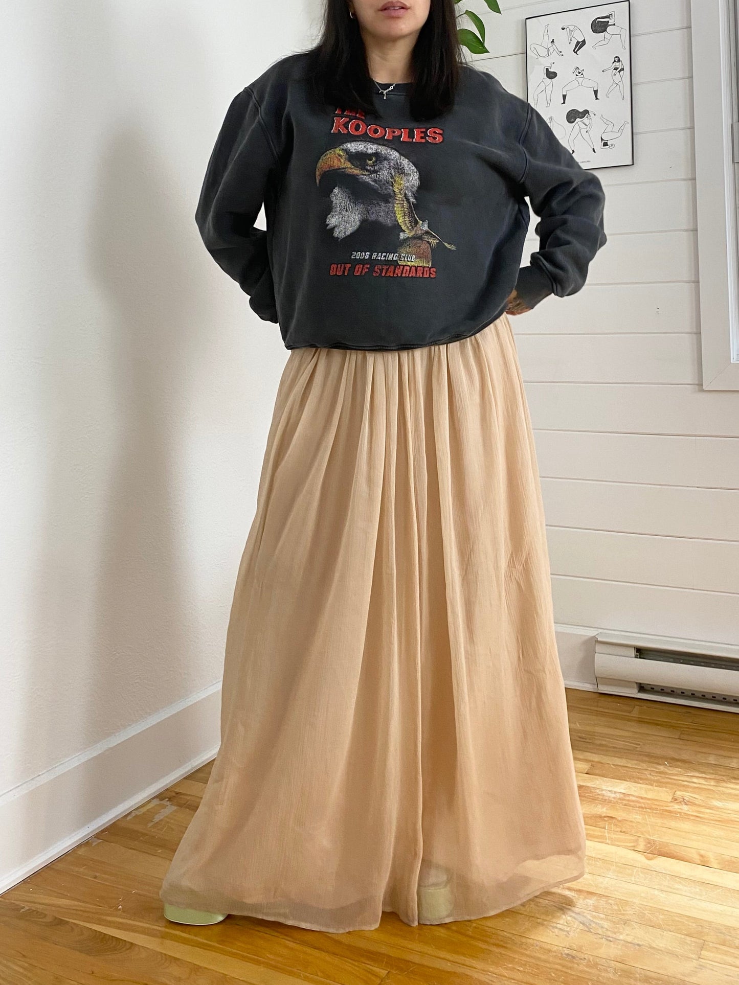 Anthropologie flowy maxi skirt Medium