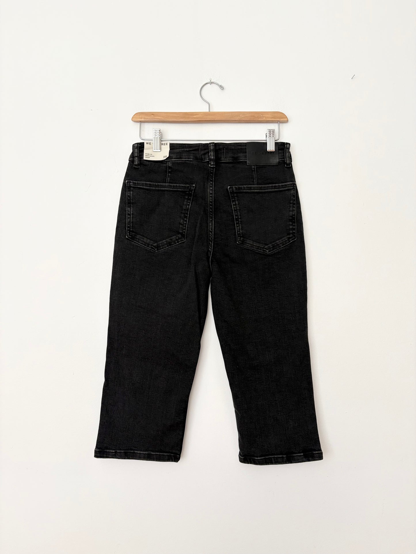 Free people dusk to dawn black denim capris W28