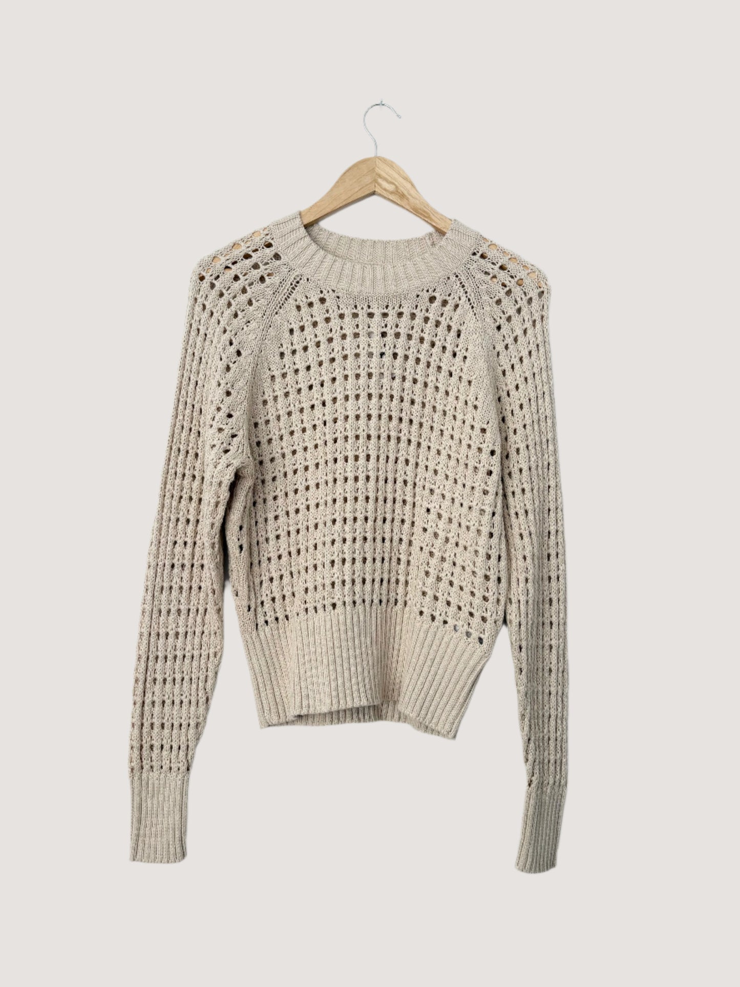 J.Crew pointelle crewneck sweater Medium