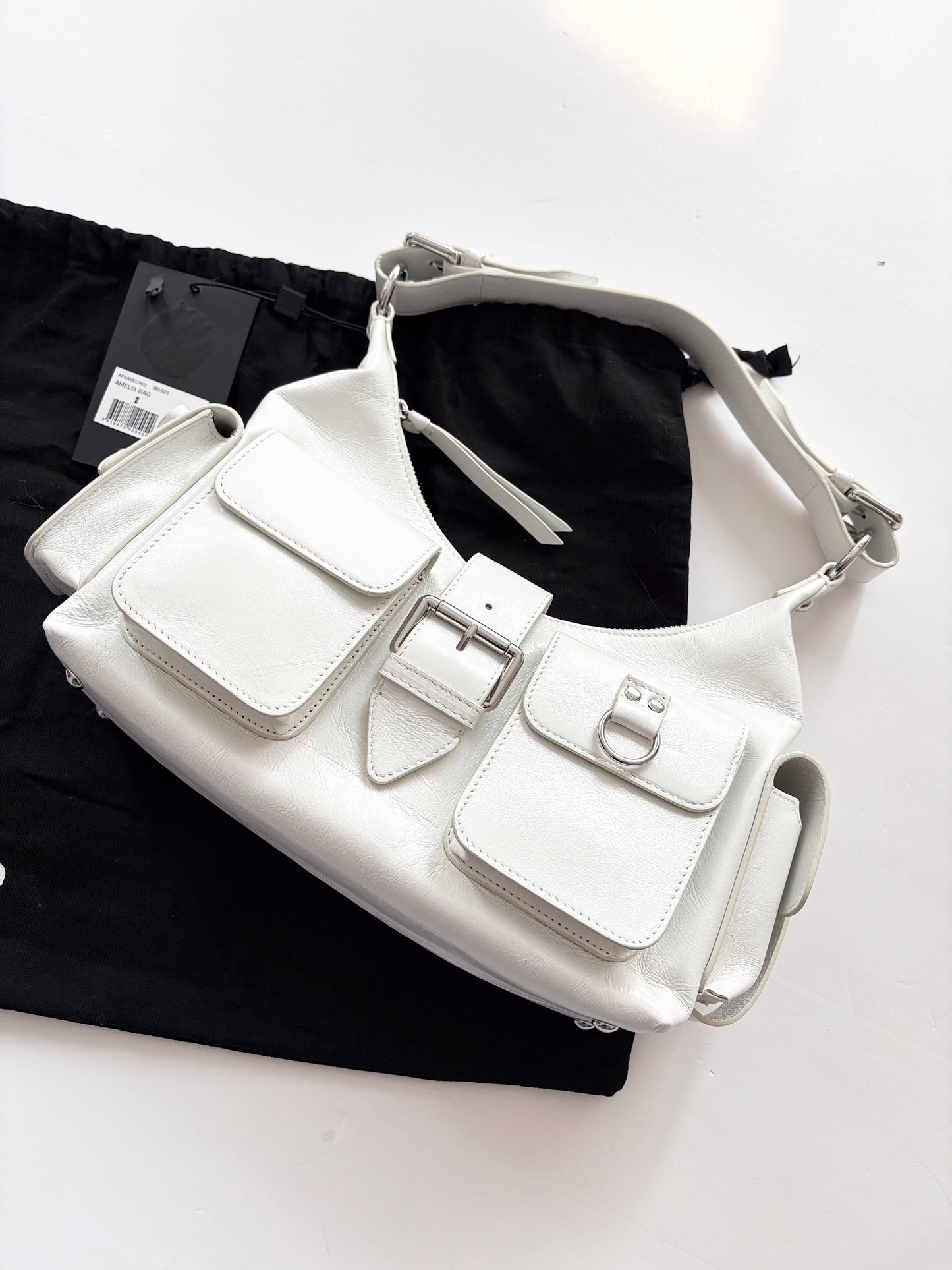 Sac Amelia blanc traitement vintage The Kooples