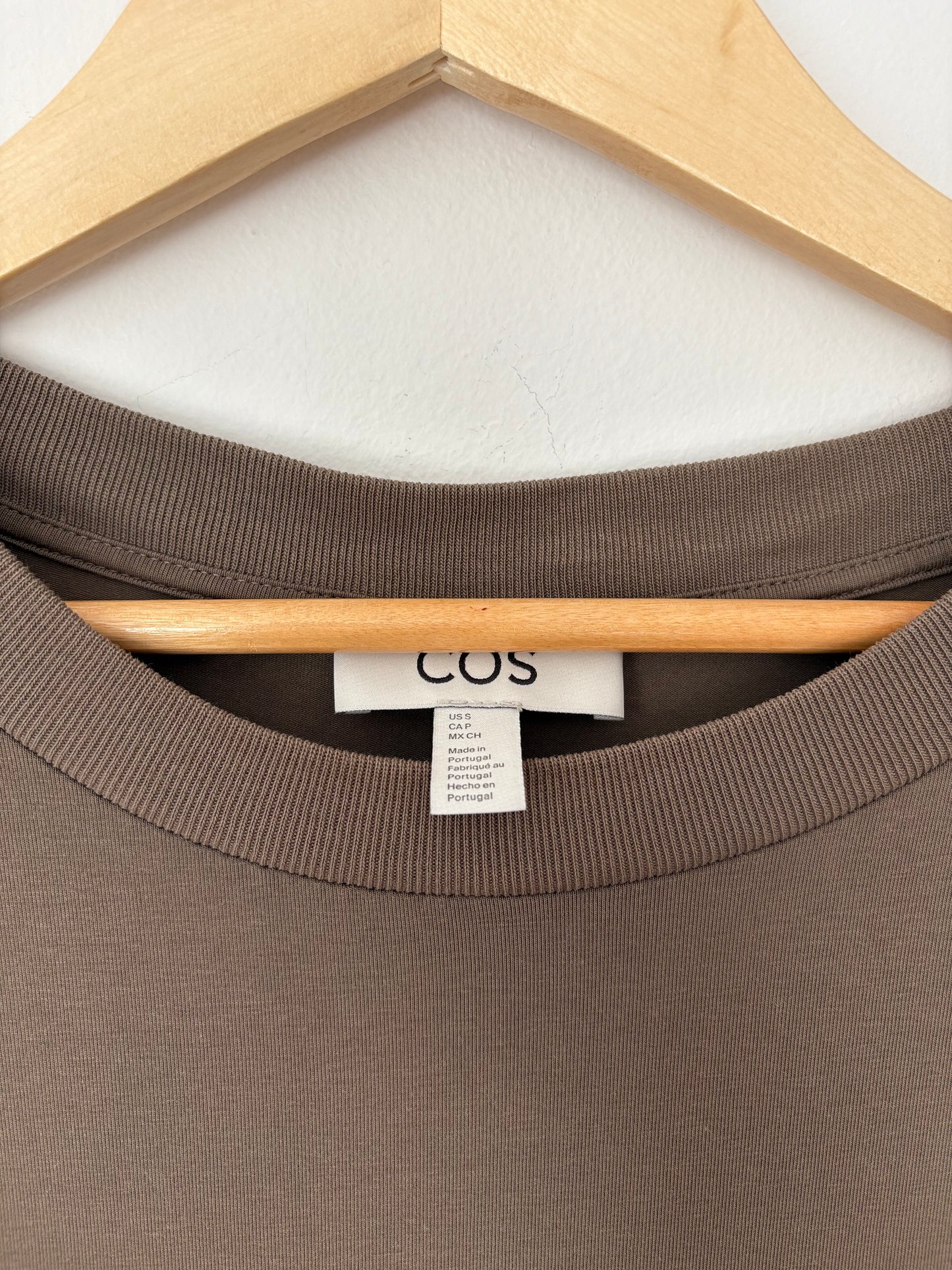 COS split hem midi T shirt dress S/M