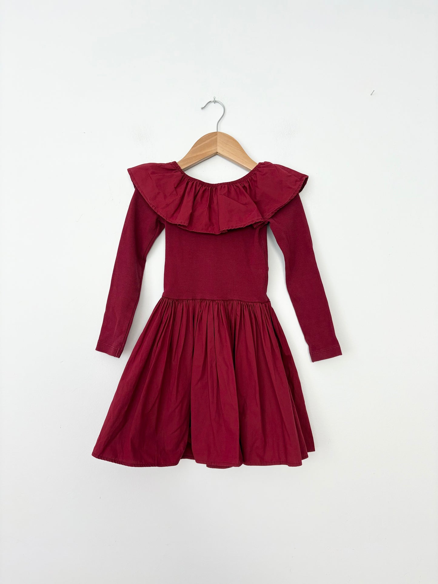 Molo burgundy ruffle dress 2/3T