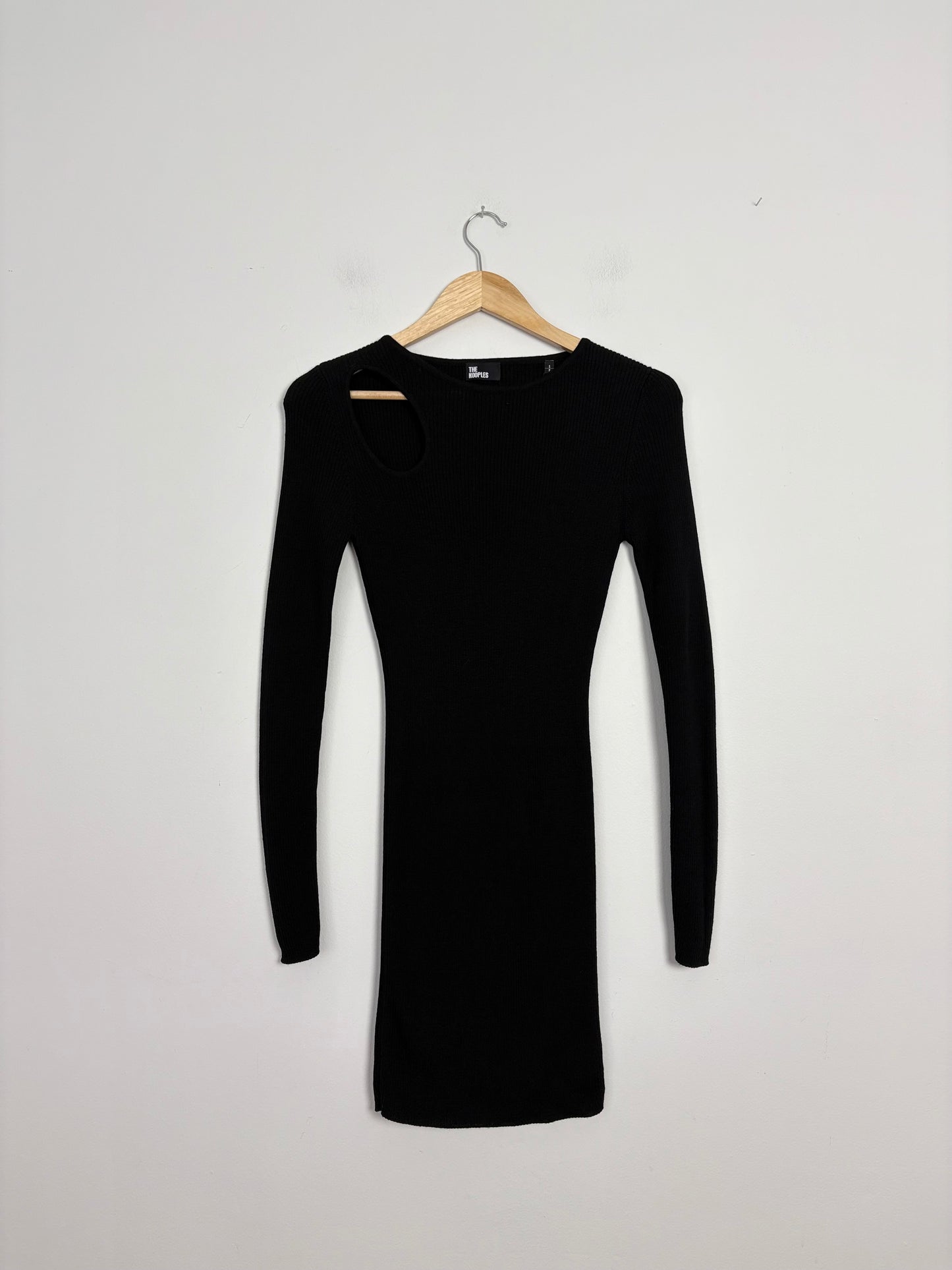 The kooples cut out wool rib mini dress Small