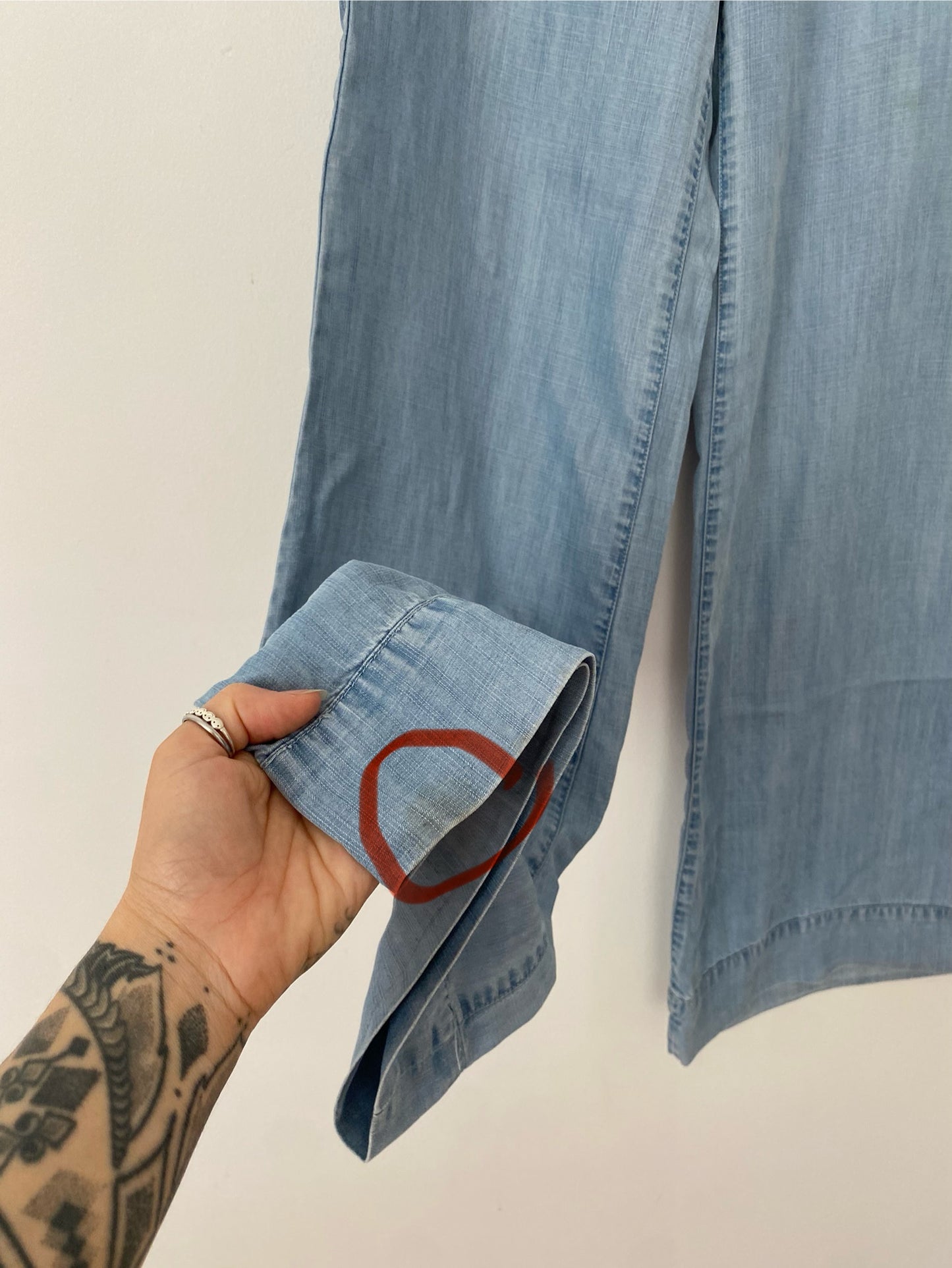 Pantalon large en chambray Akira W28