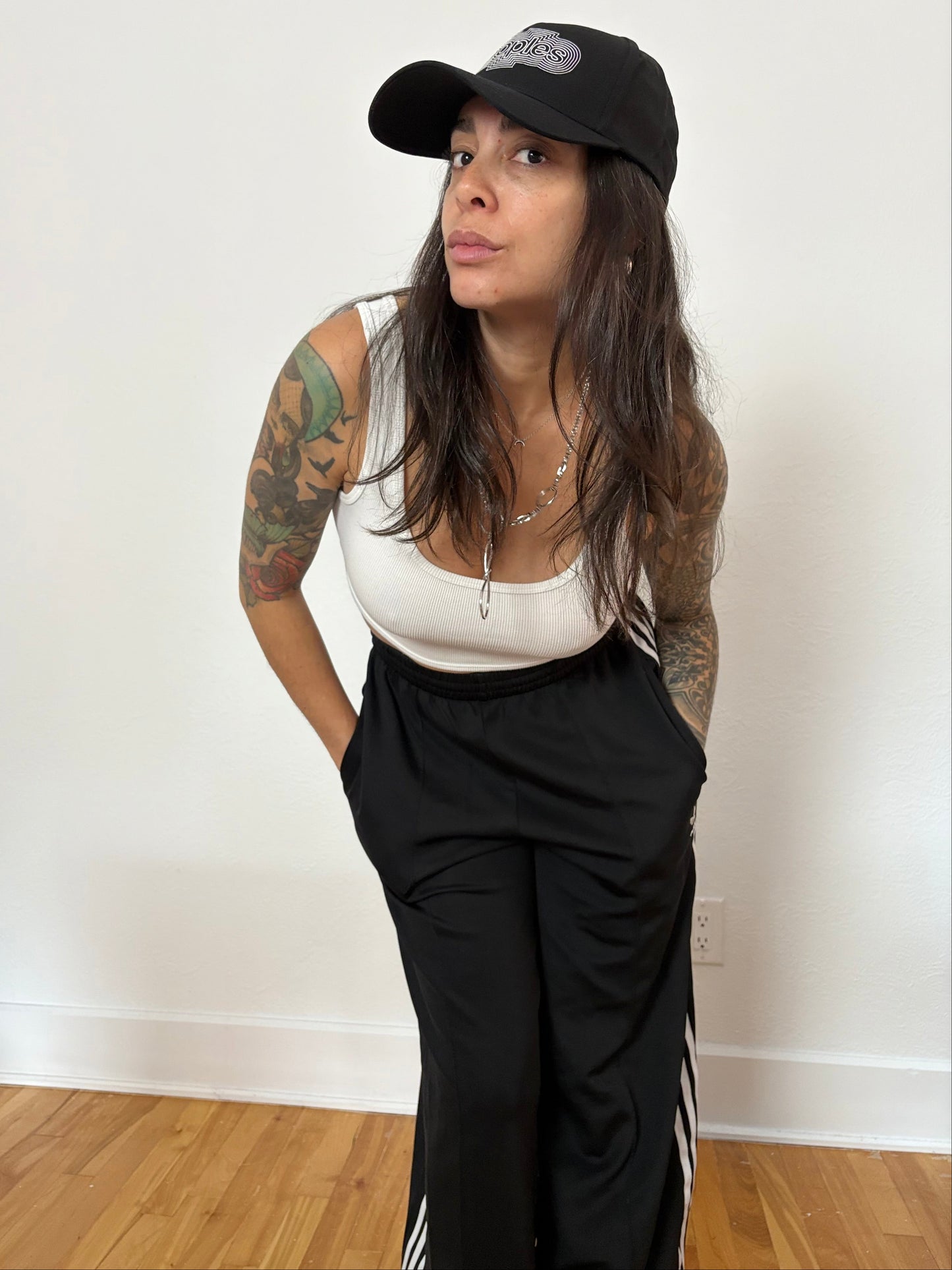 The kooples black logo baseball cap