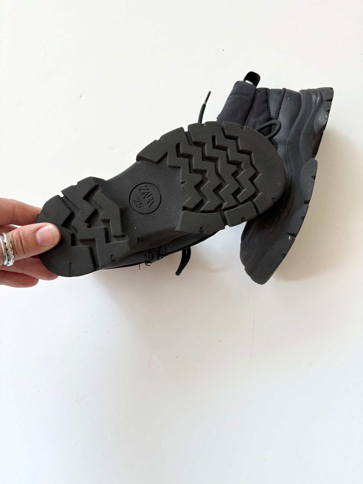 Zara black booties US8
