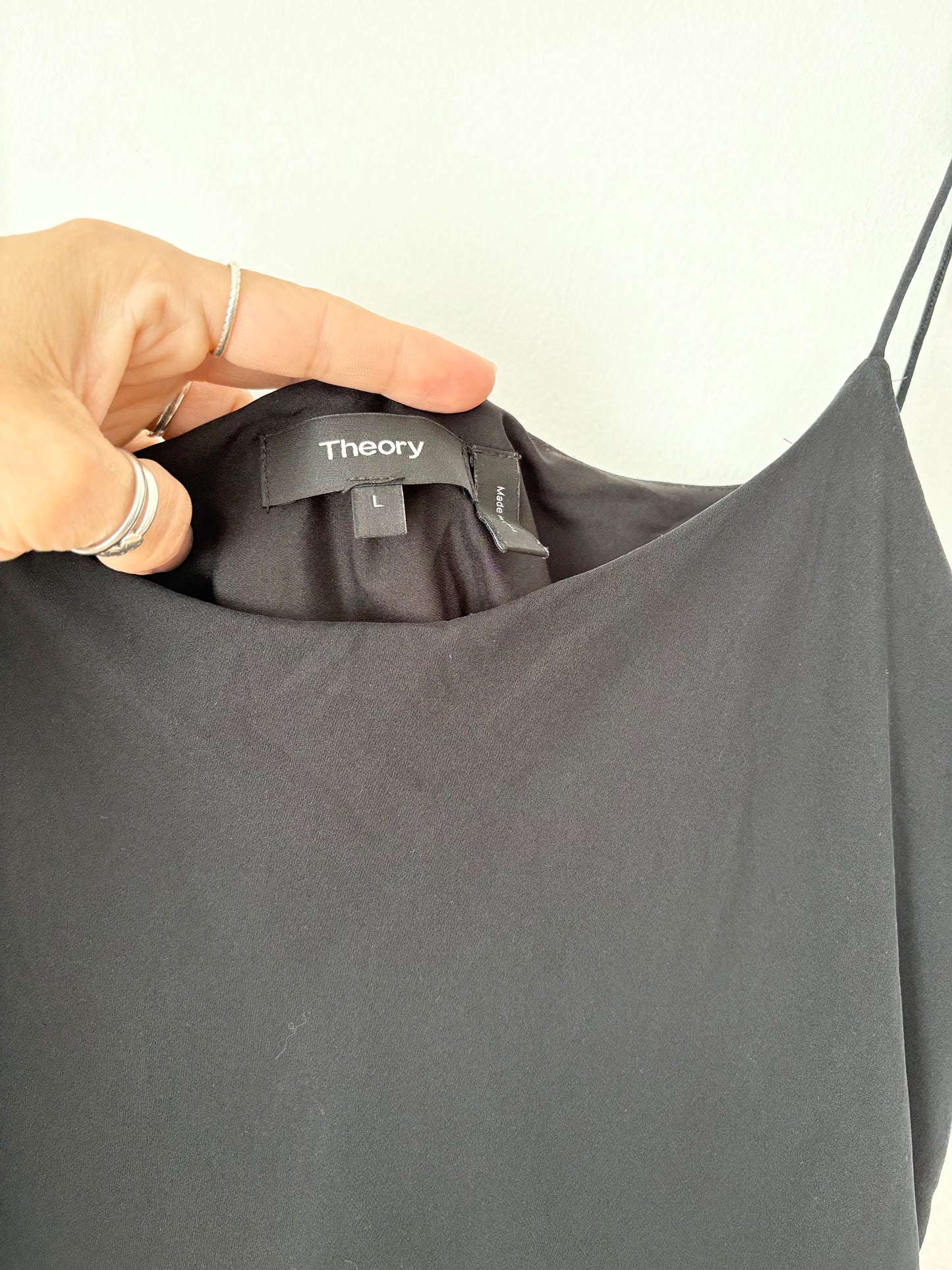 Theory Teah stretch silk camisole Large