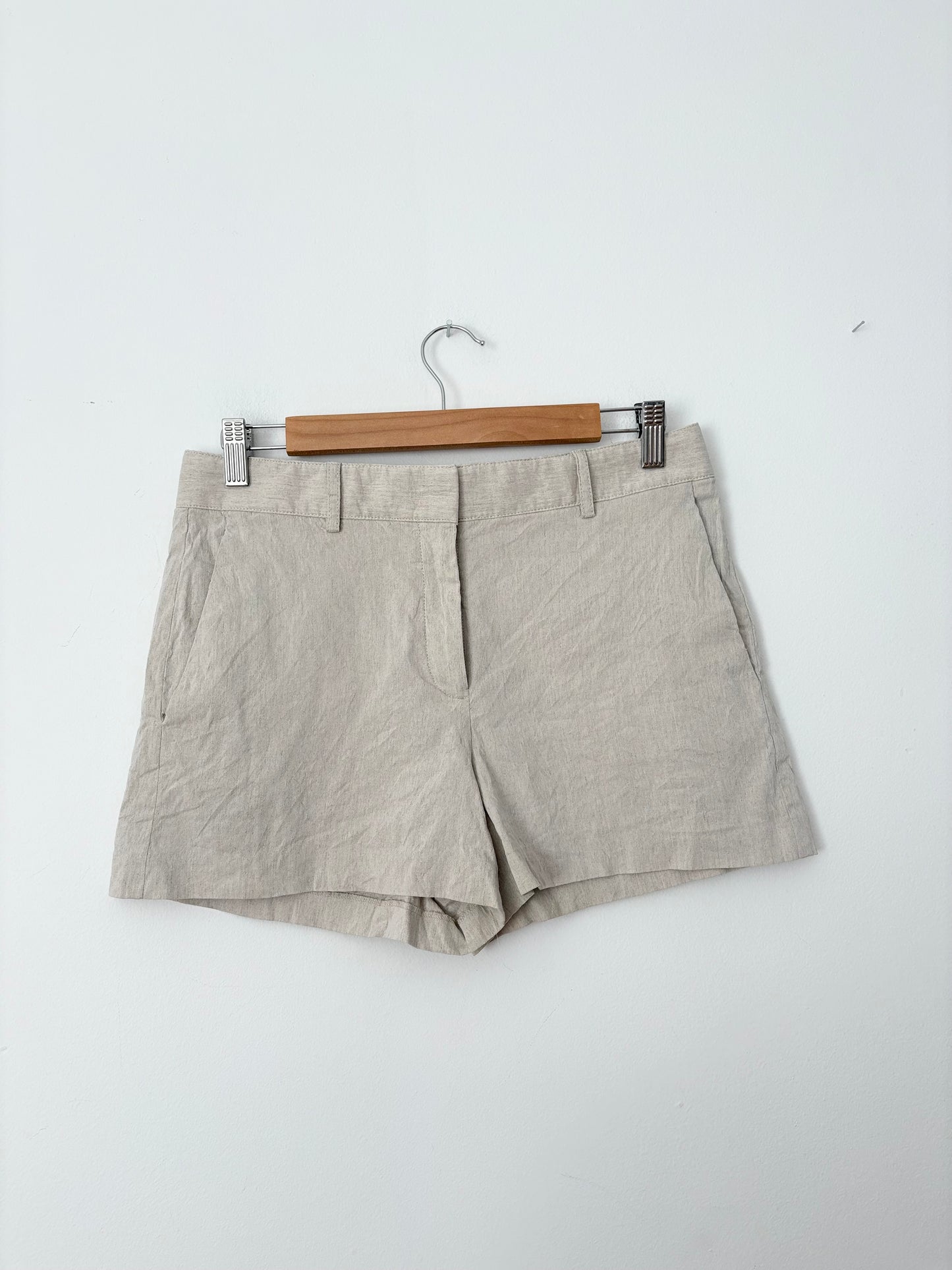 Theory Skea crunch linen sleeveless vest & shorts set S/M