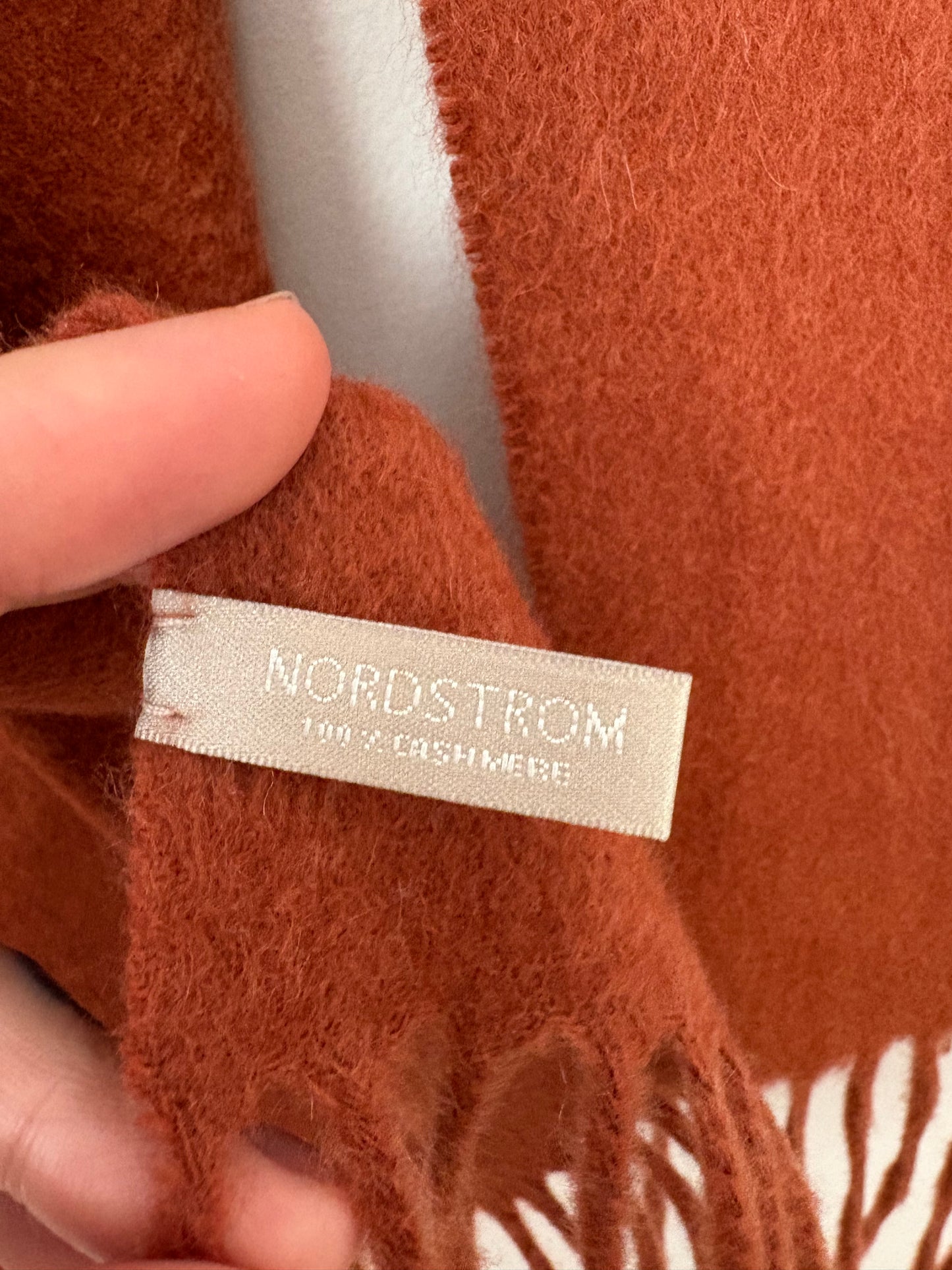Nordstrom cashmere fringe scarf