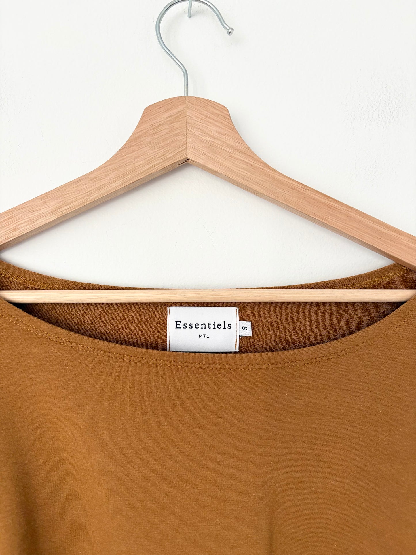 Essentiels MTL boatneck crop bamboo sweater Small