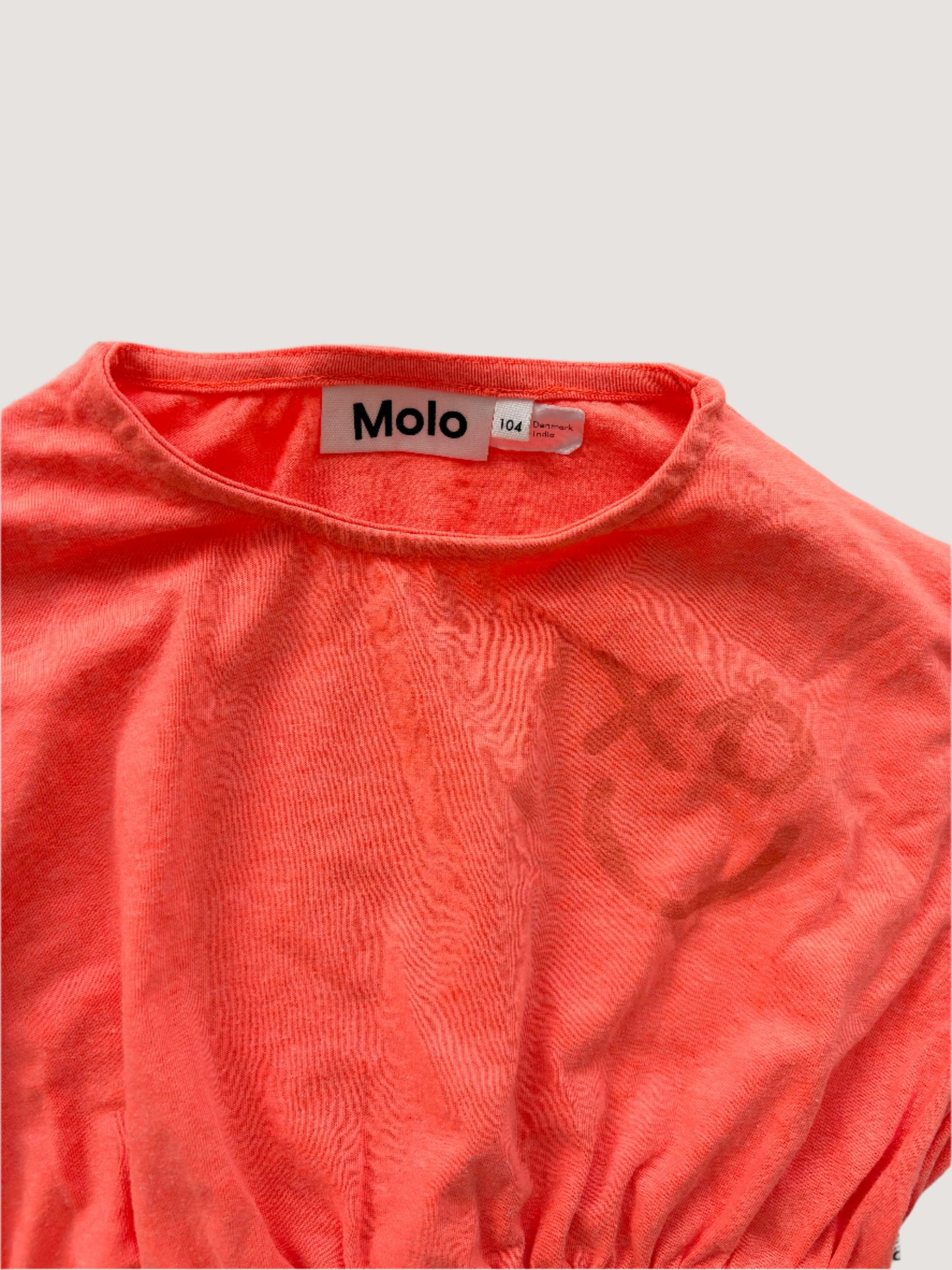Molo neon orange shirt 4T
