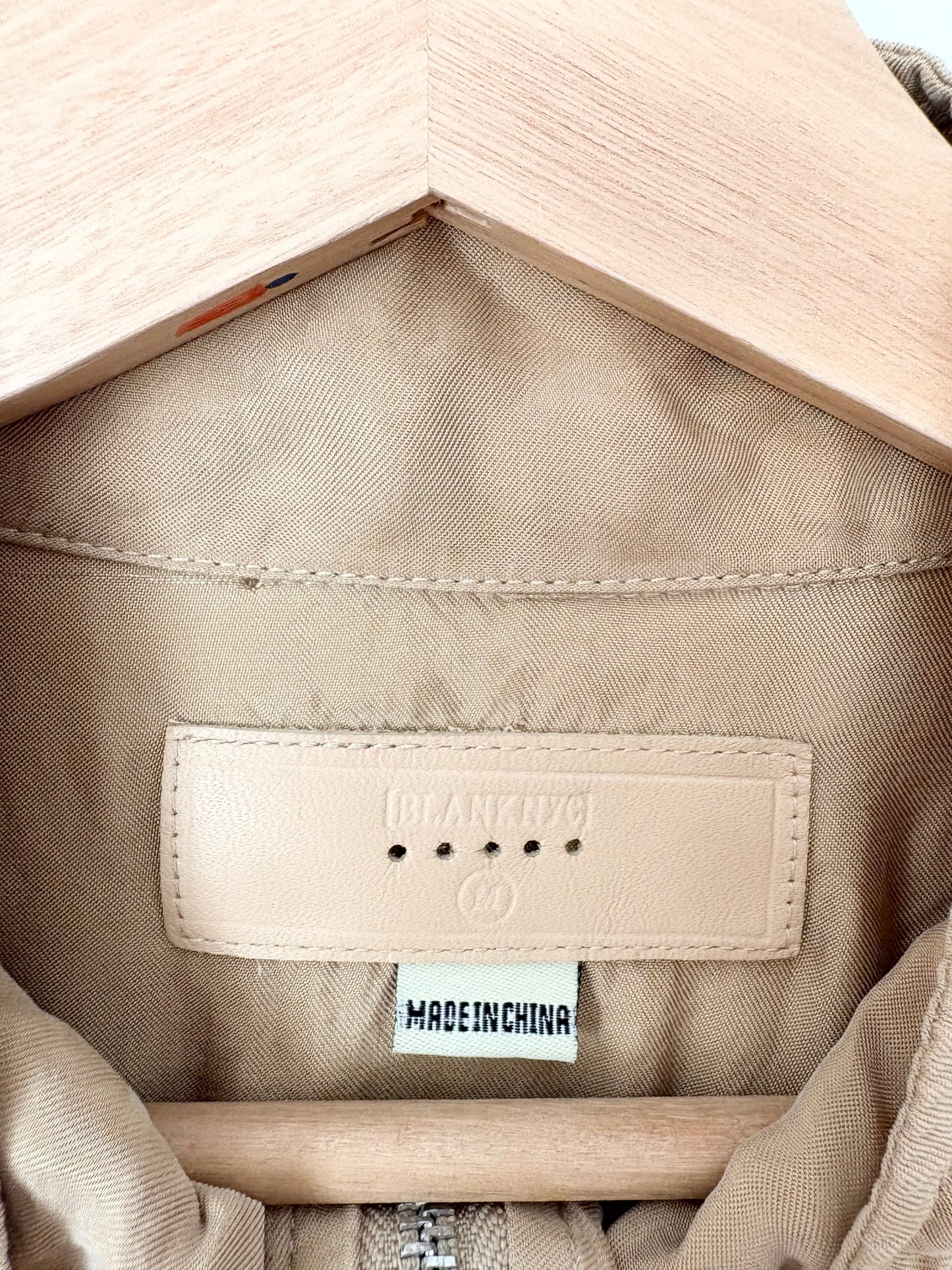 BlankNYC ruched sleeve bomber jacket Medium