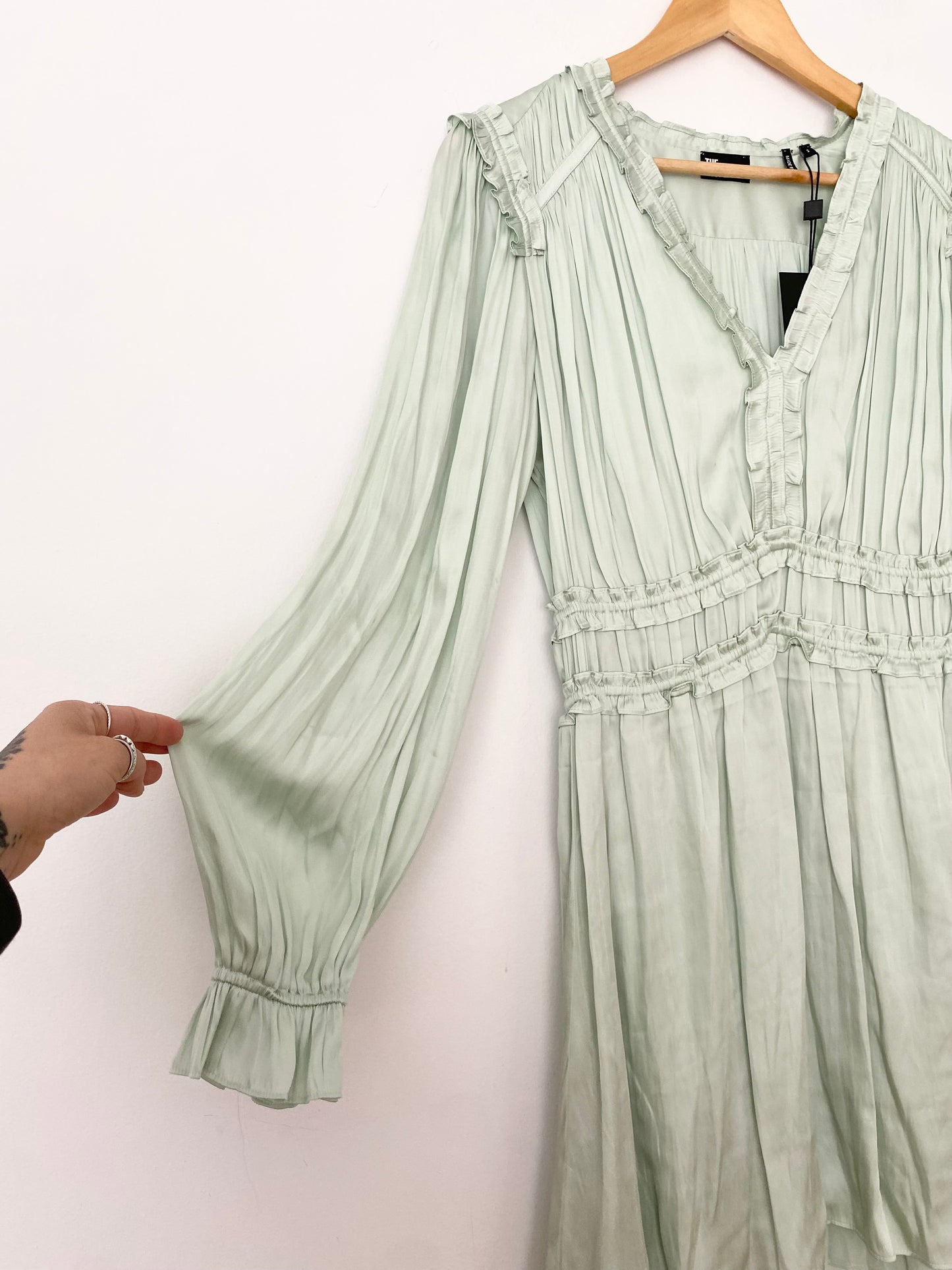 The kooples pleated flowy mini dress Medium