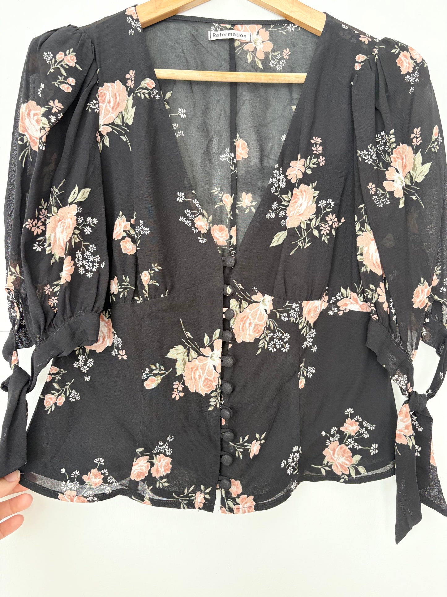 Reformation Ani floral top S/M