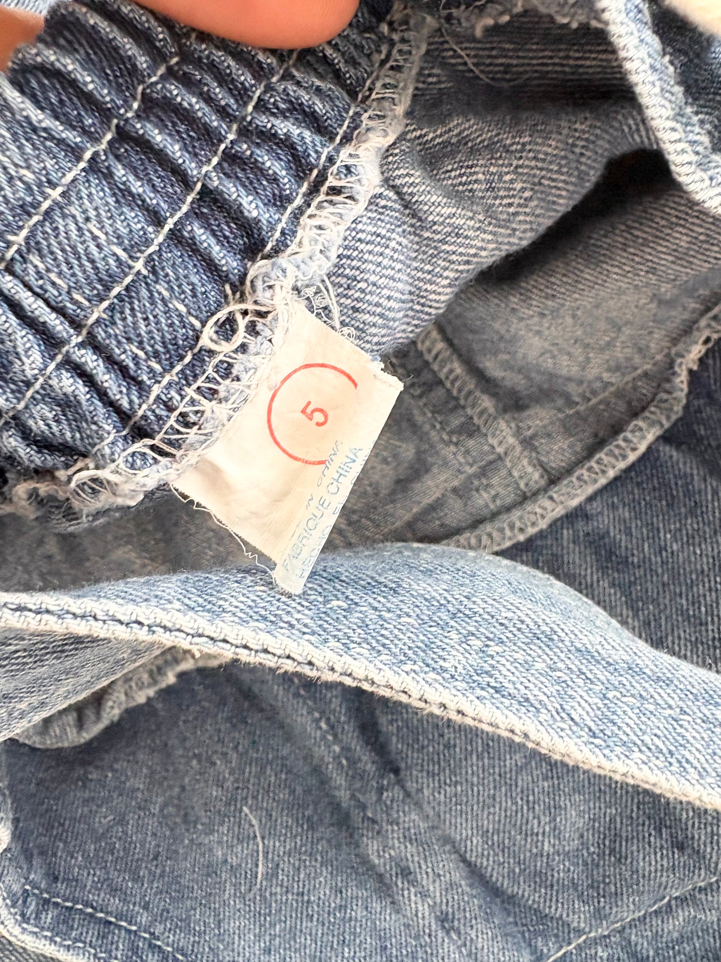 Vintage weebok denim shortalls 5T