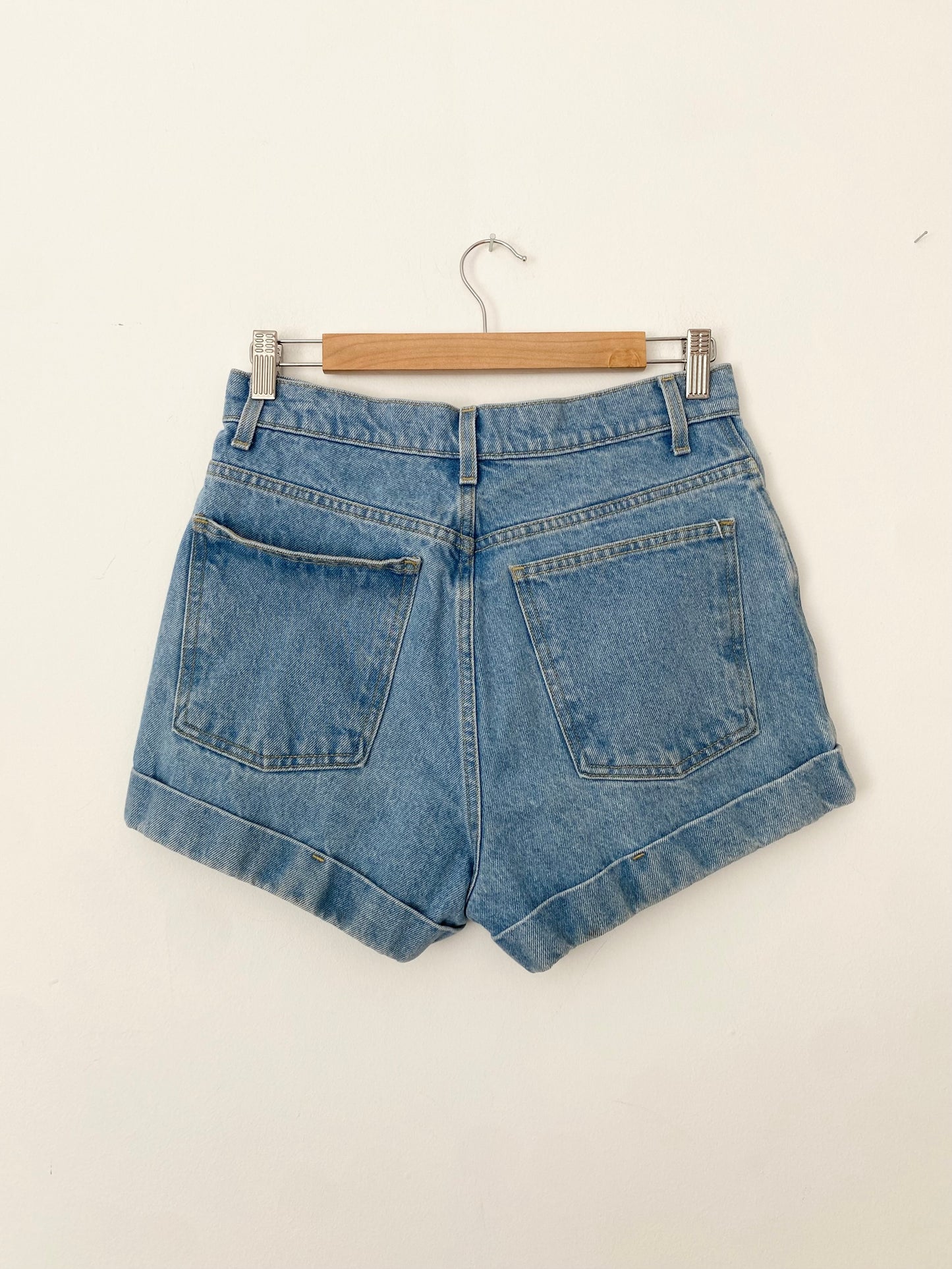 American Apparel high waist denim shorts W28