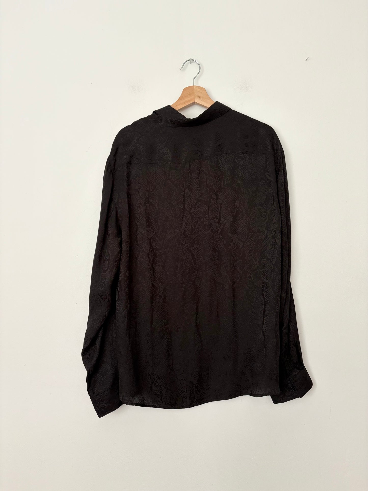 The kooples silk blend monochrome snakeprint button up Large