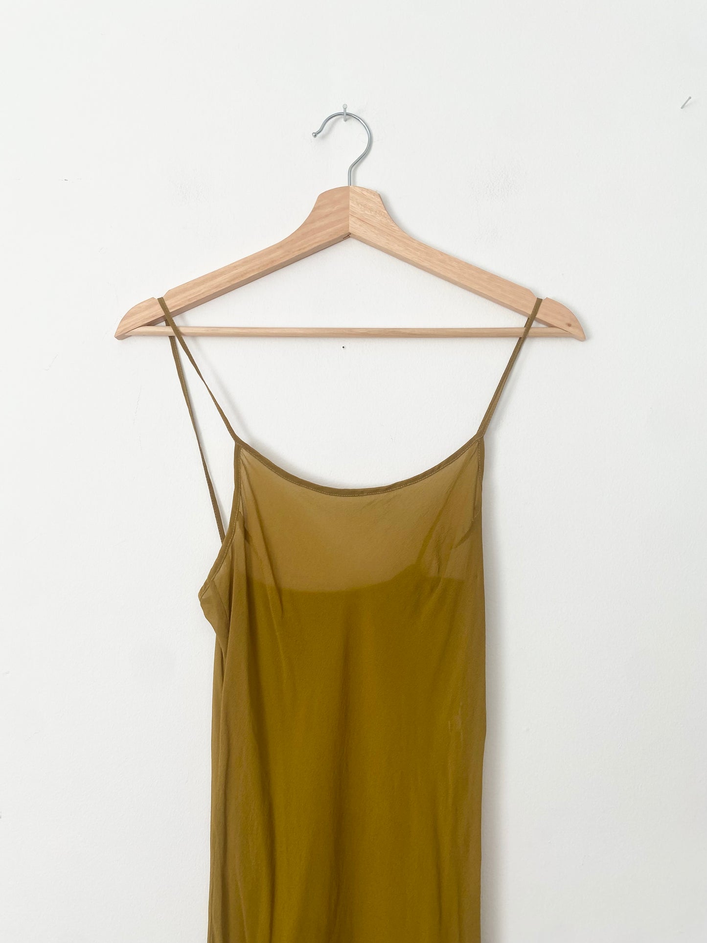 Robe nuisette transparente ocre XS/S