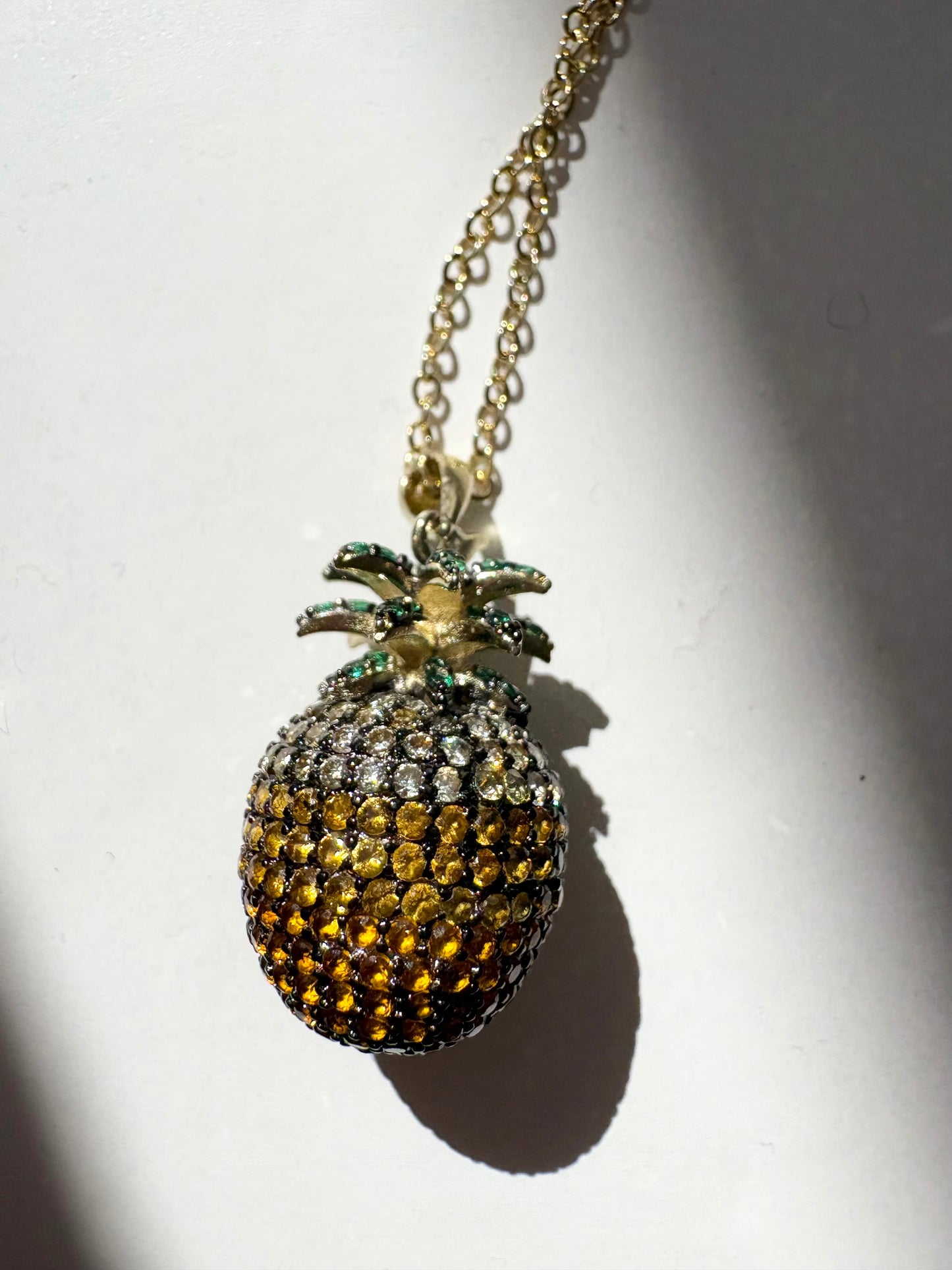 Noir NYC gold pineapple necklace