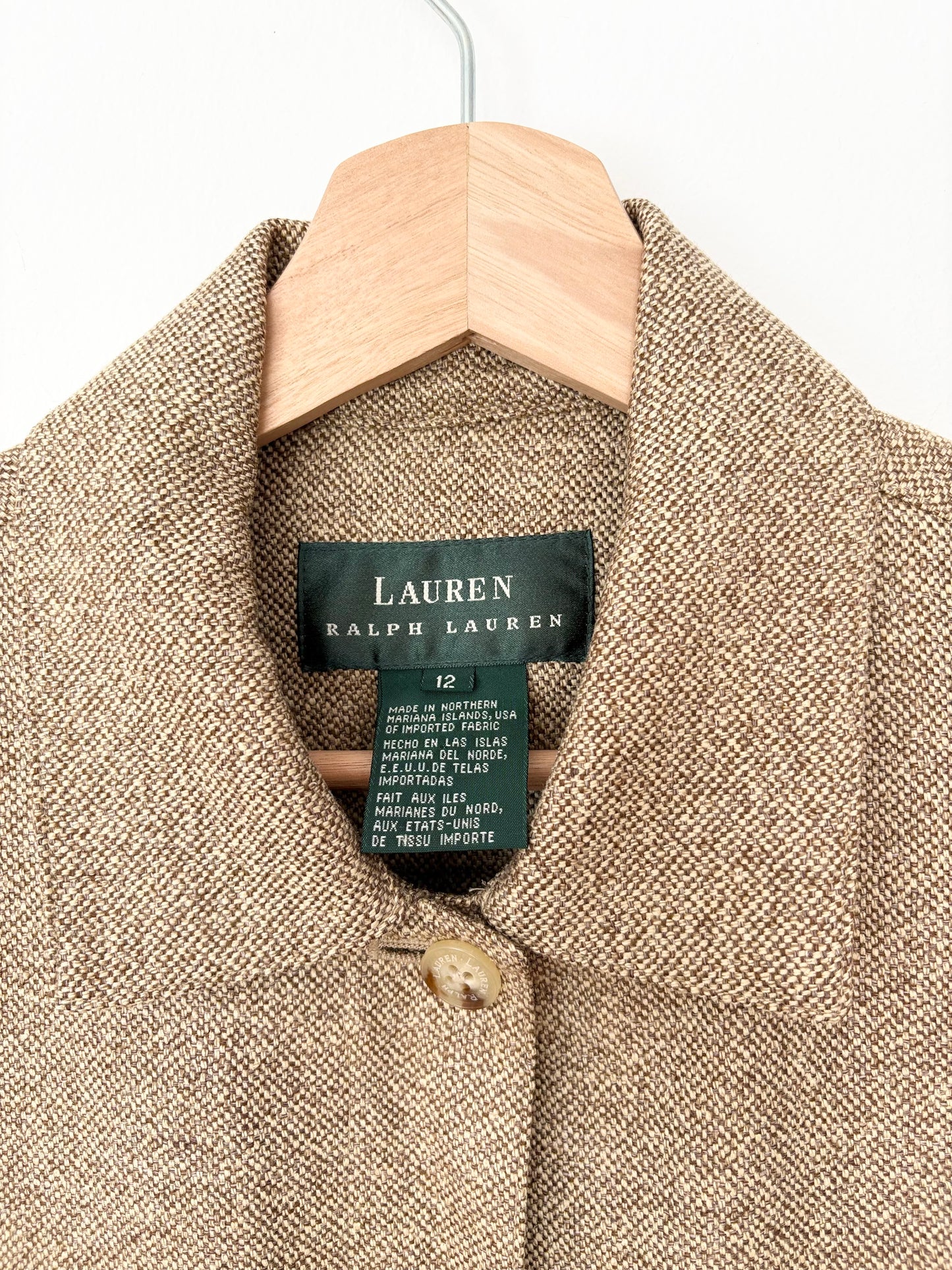 Vintage Ralph Lauren silk/linen/wool blend jacket Large