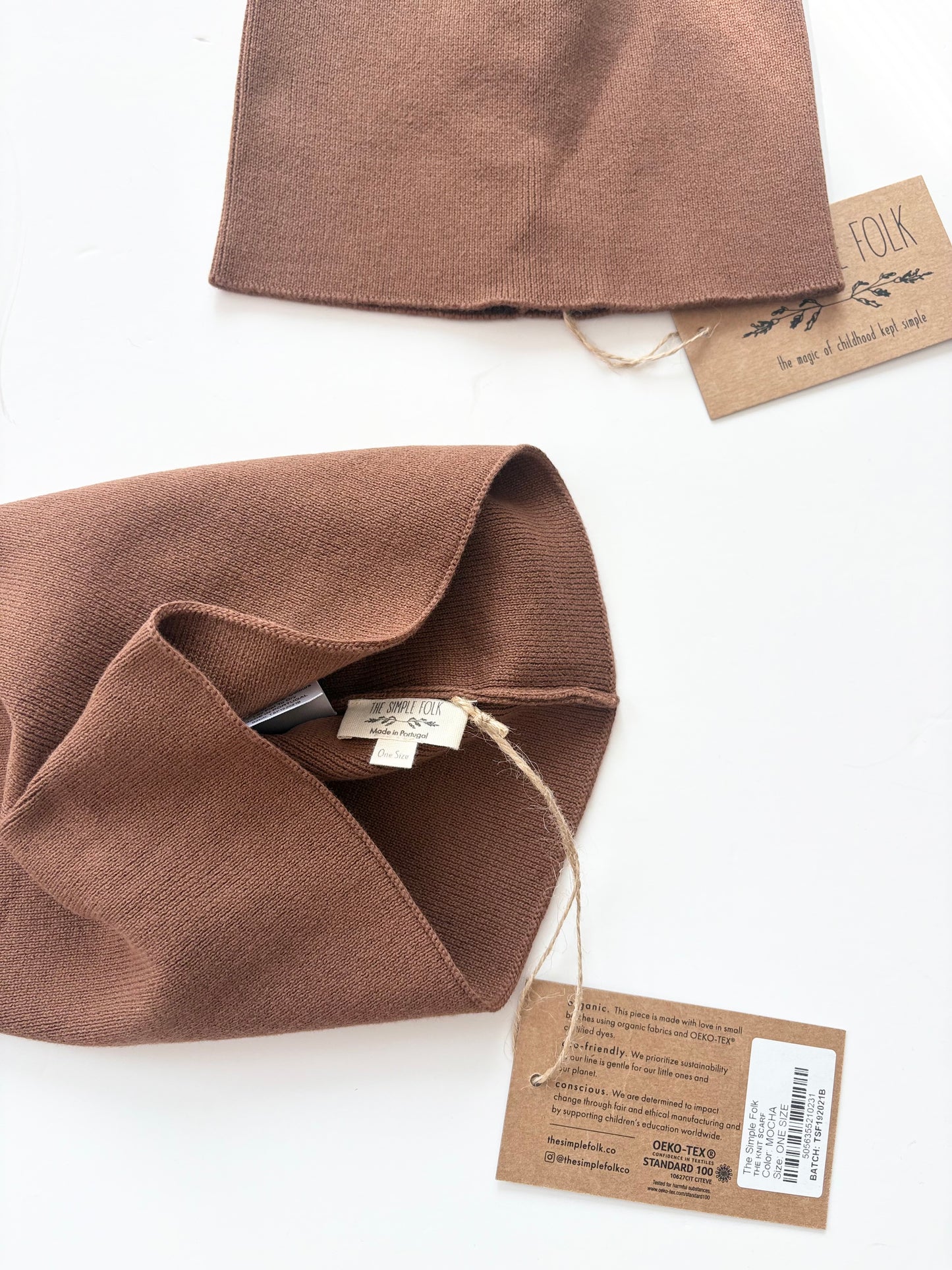 The simple folk knit beanie & scarf set 2-7Y