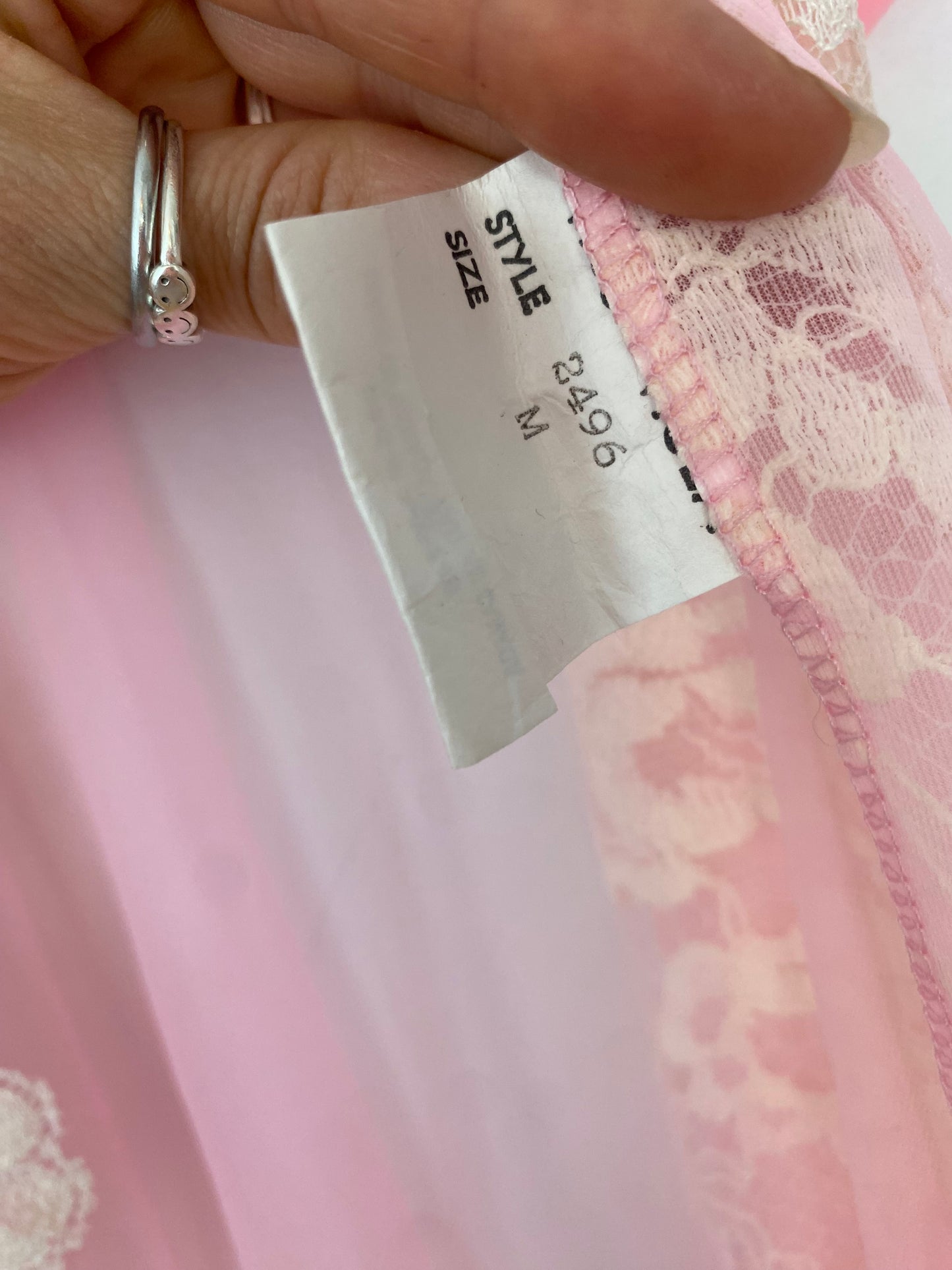 Cardigan maxi en maille avec détails en dentelle vintage S/M