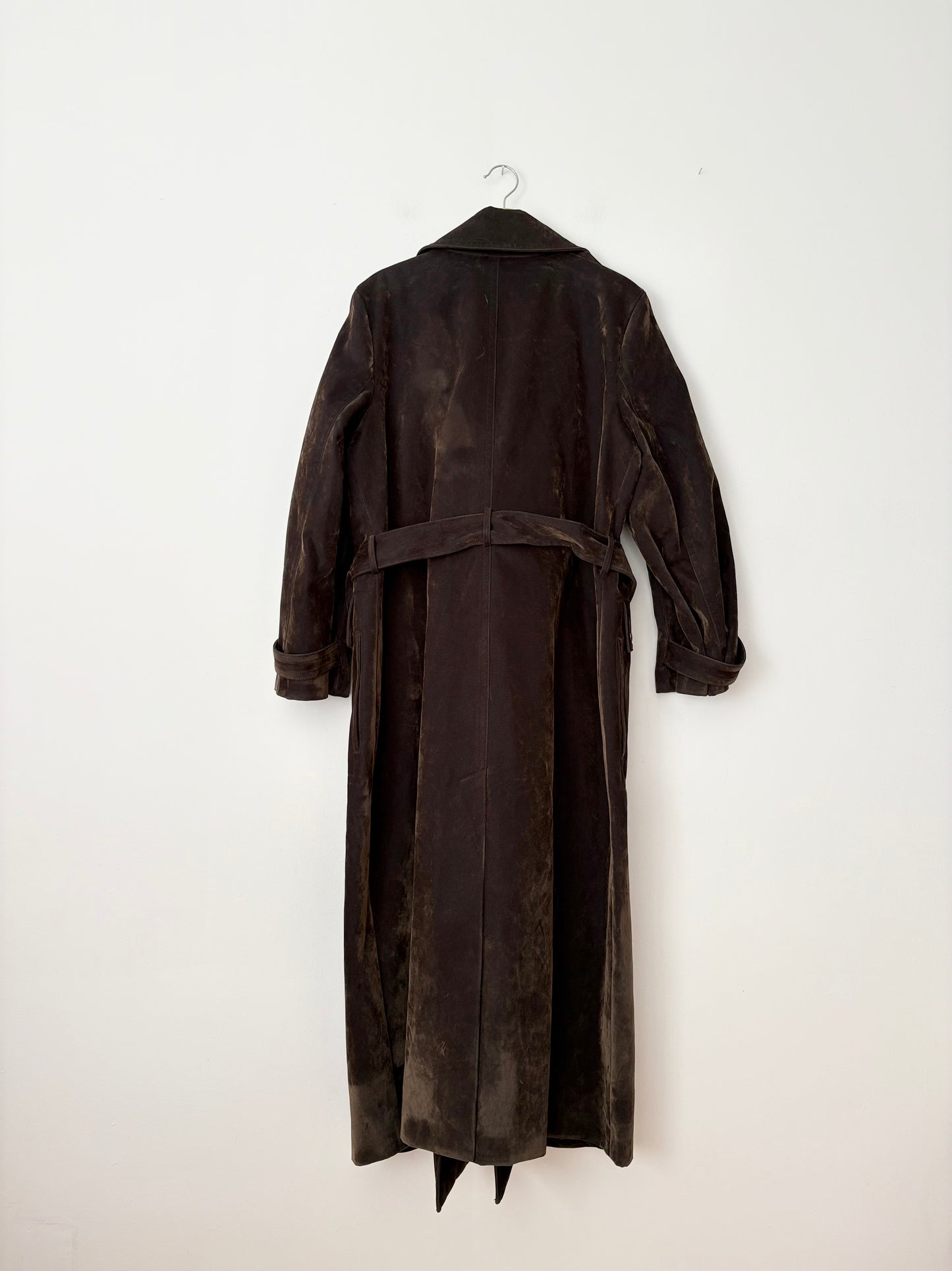 Banana Republic Amalia velour trench coat XL