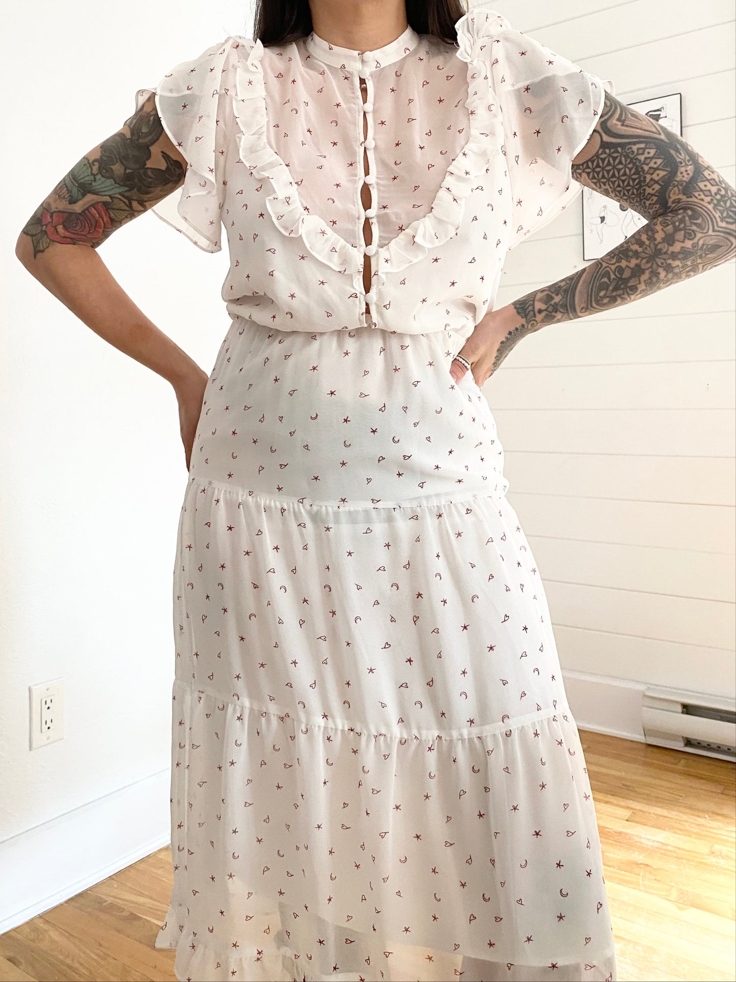 Robe midi For Love &Lemons X Jamie King January Small