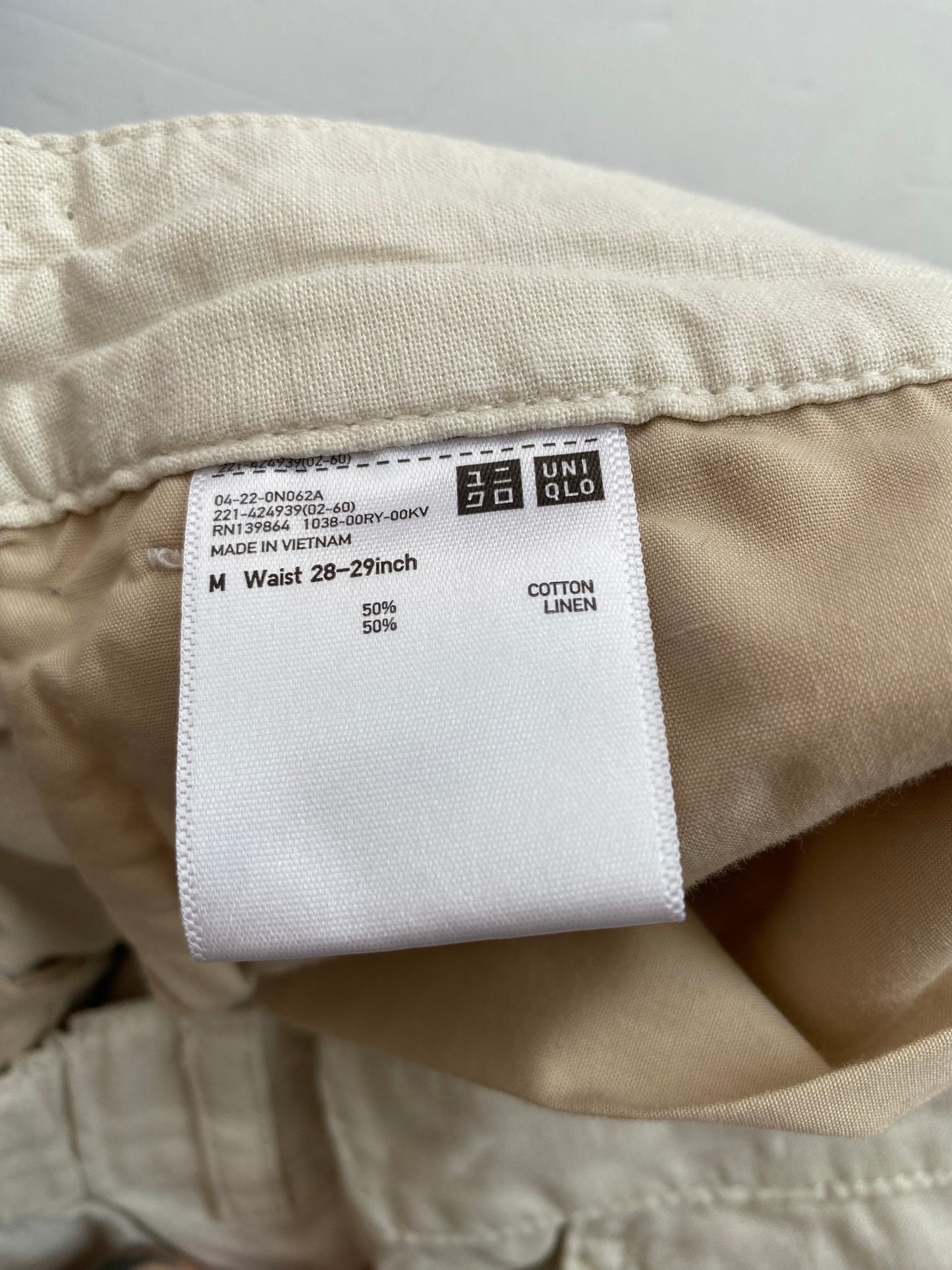 Pantalon large en lin mélangé Uniqlo W28/29