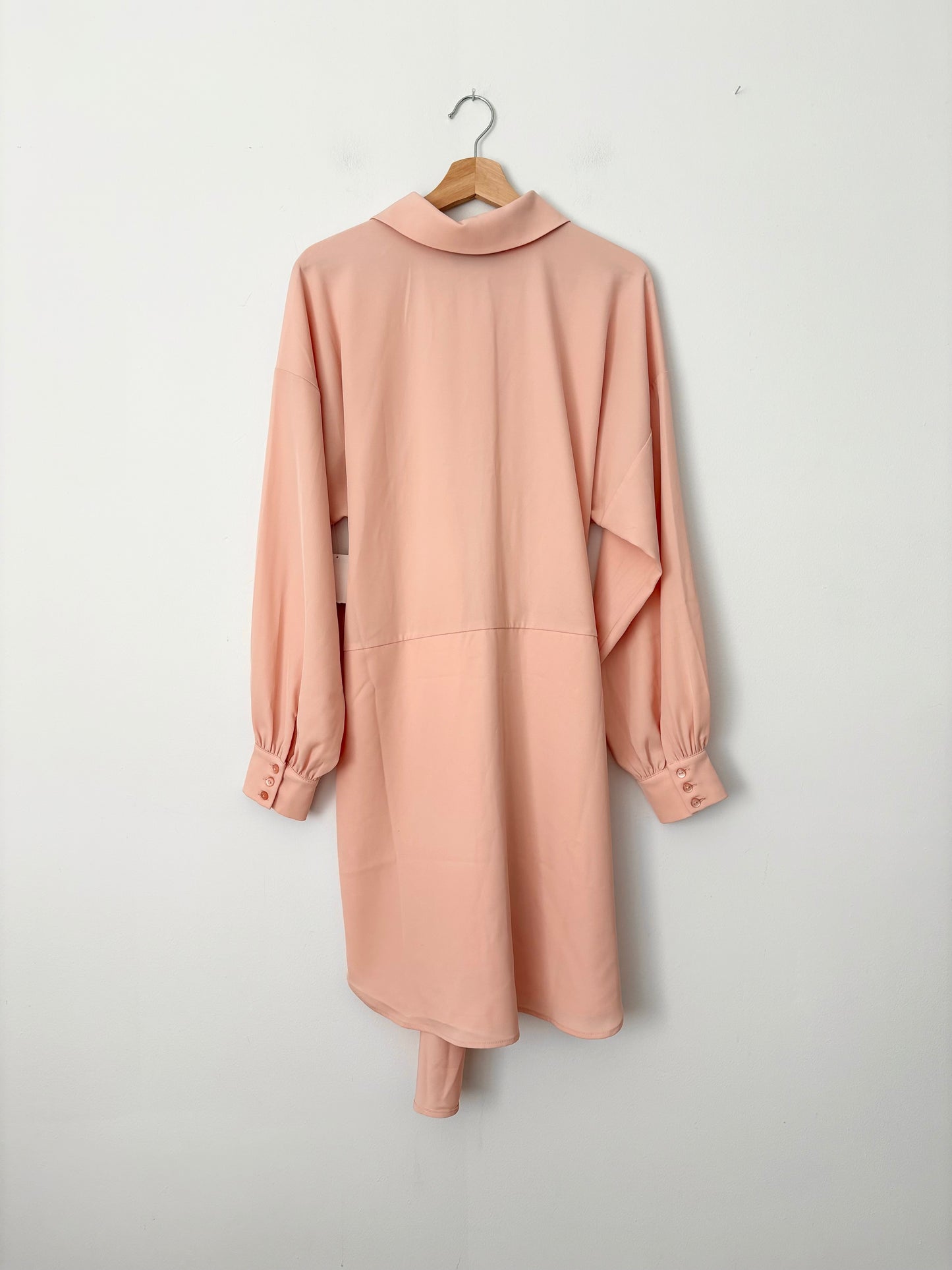 Charles Henry tie-waist long sleeve shirtdress Medium