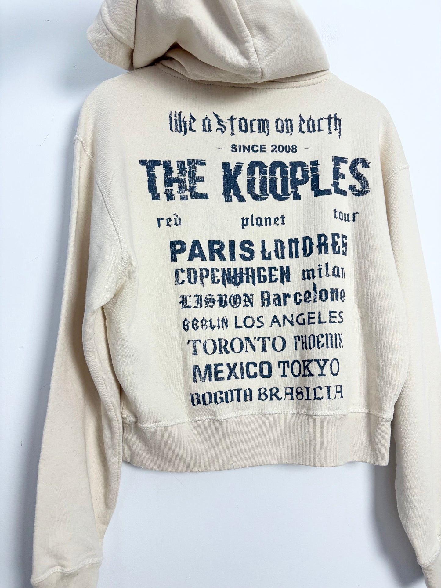 The kooples eagle boxy crop hoodie Small