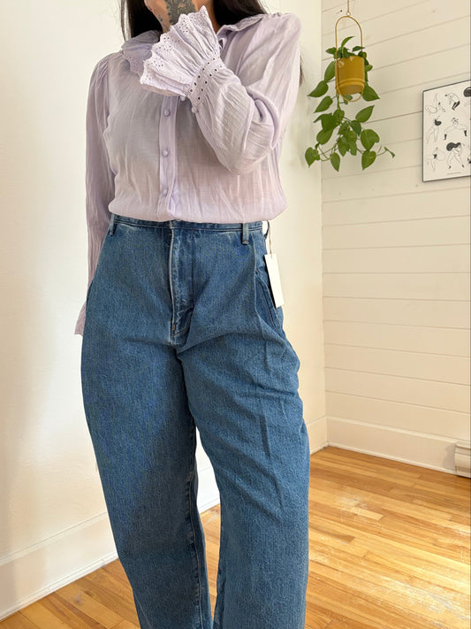Chemisier brodé à col volanté J.crew Medium