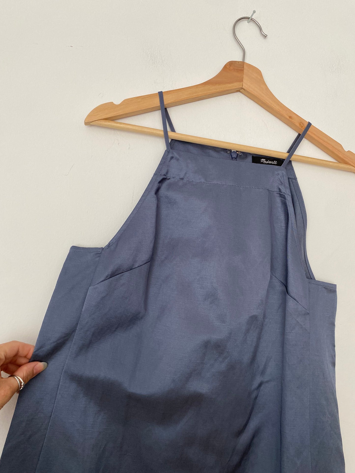 Madewell Highneck linen blend mini dress XS