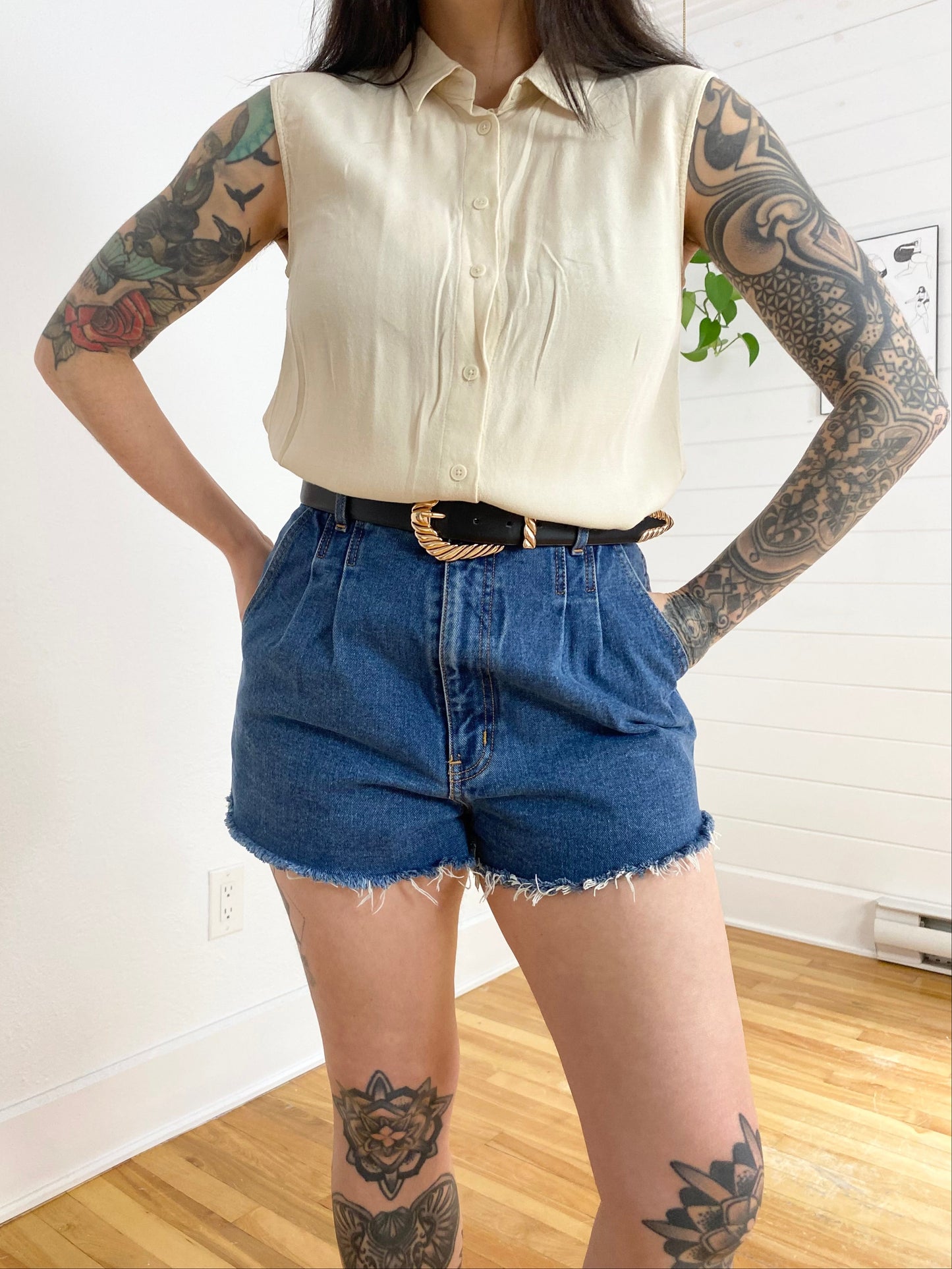 Frank & oak flowy sleeveless blouse S/M