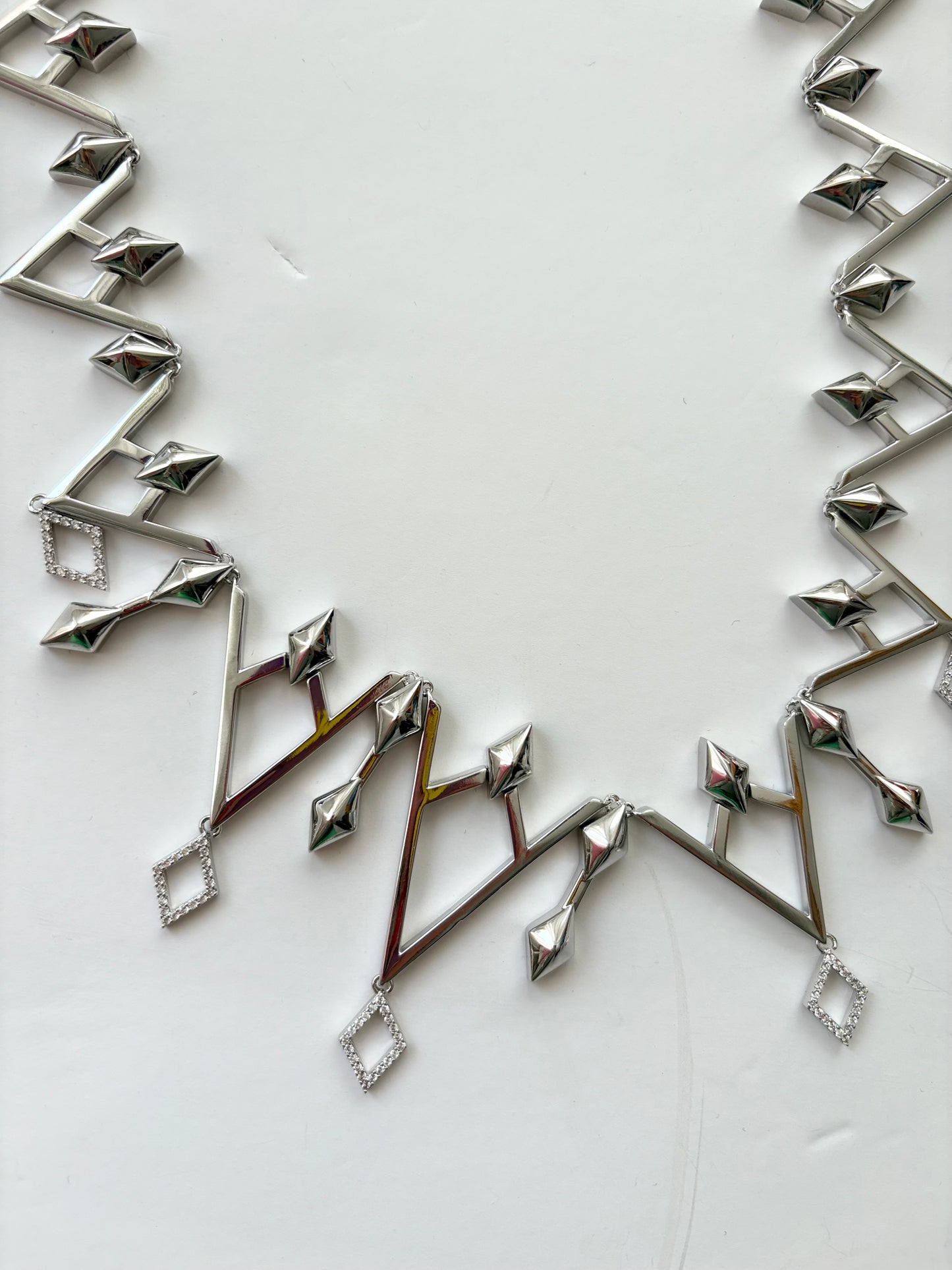 Noir NYC Lafayette silver necklace