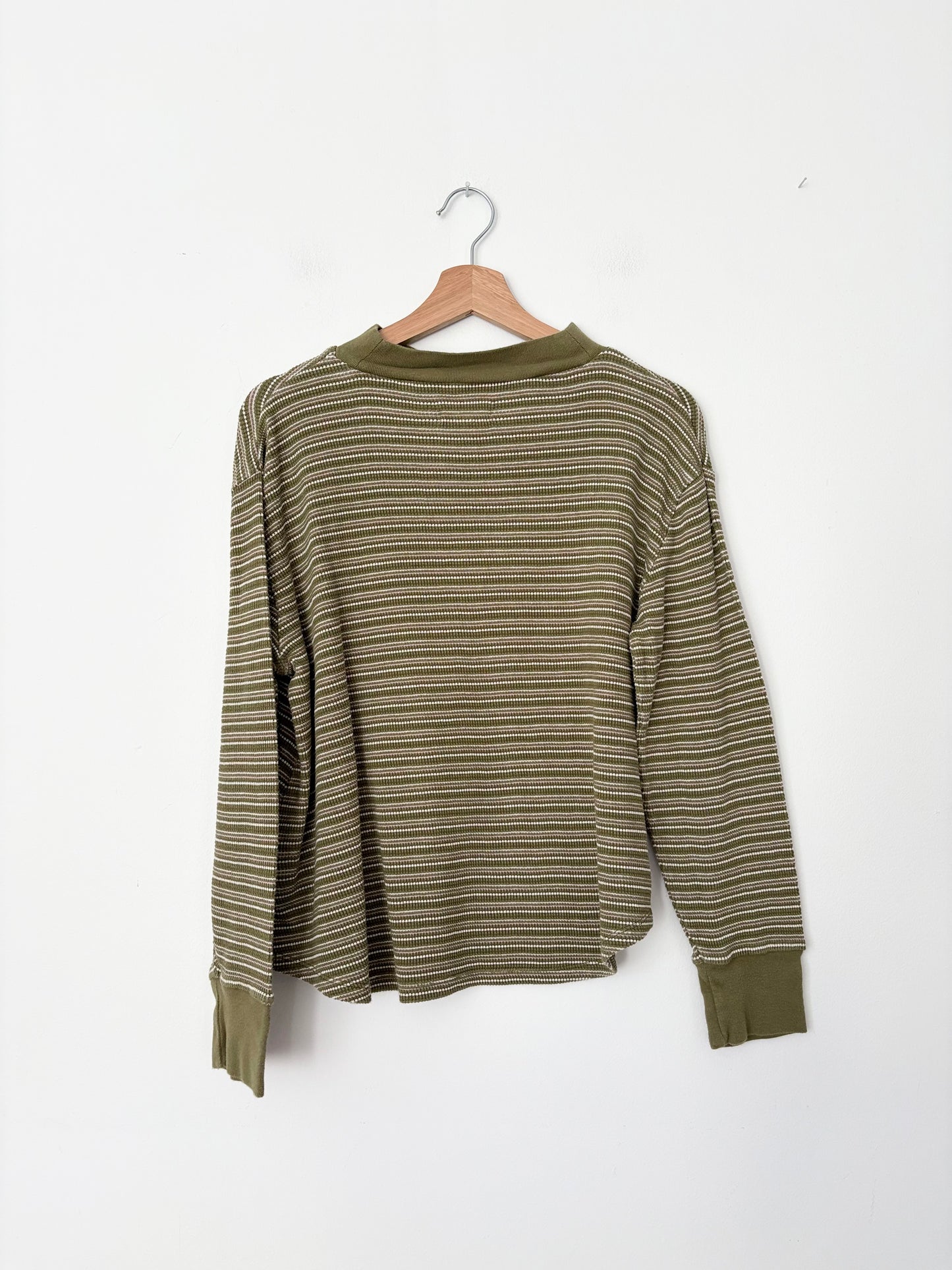 Madewell mockneck waffle sweatshirt Small