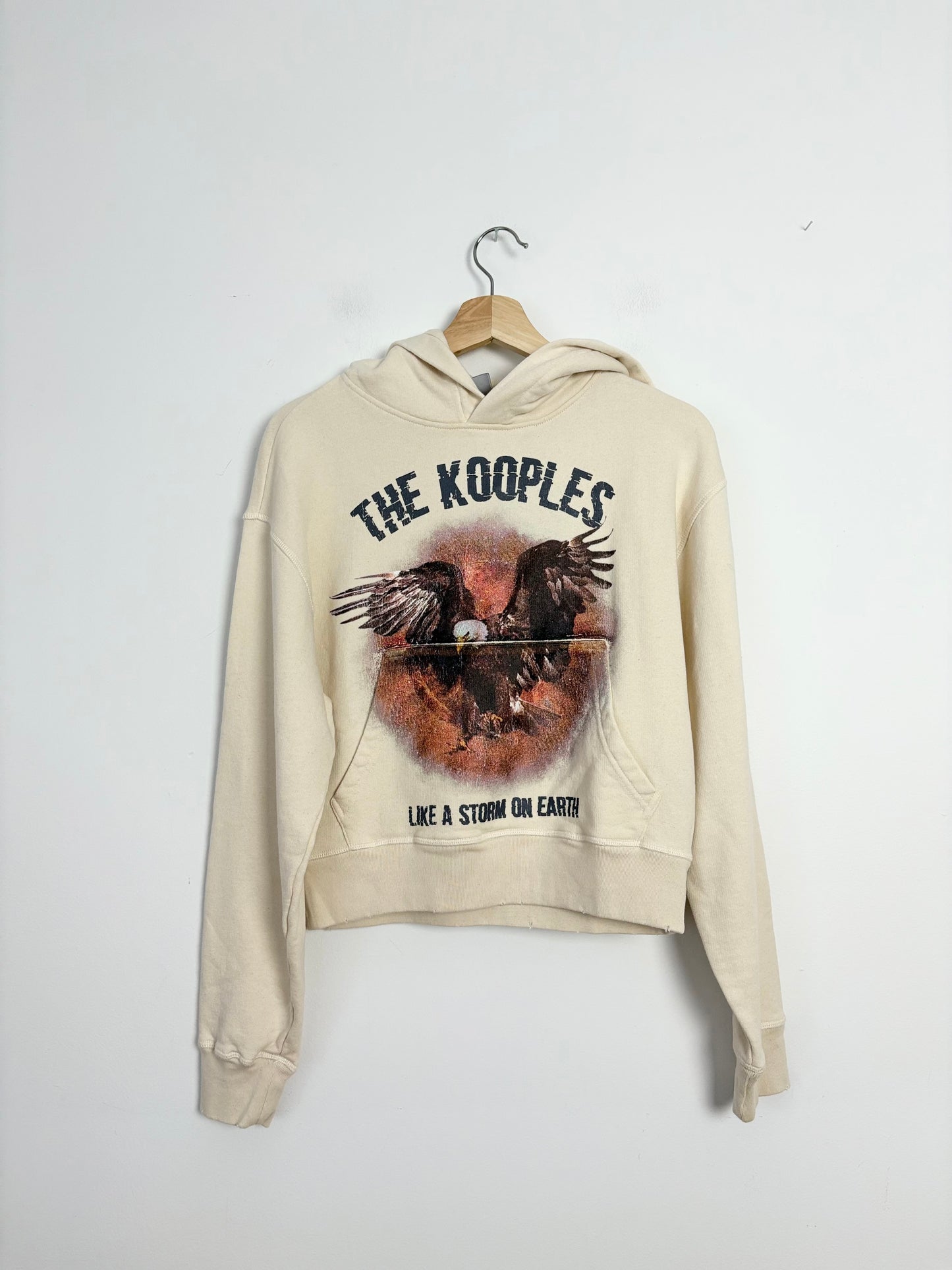 The kooples eagle boxy crop hoodie Small