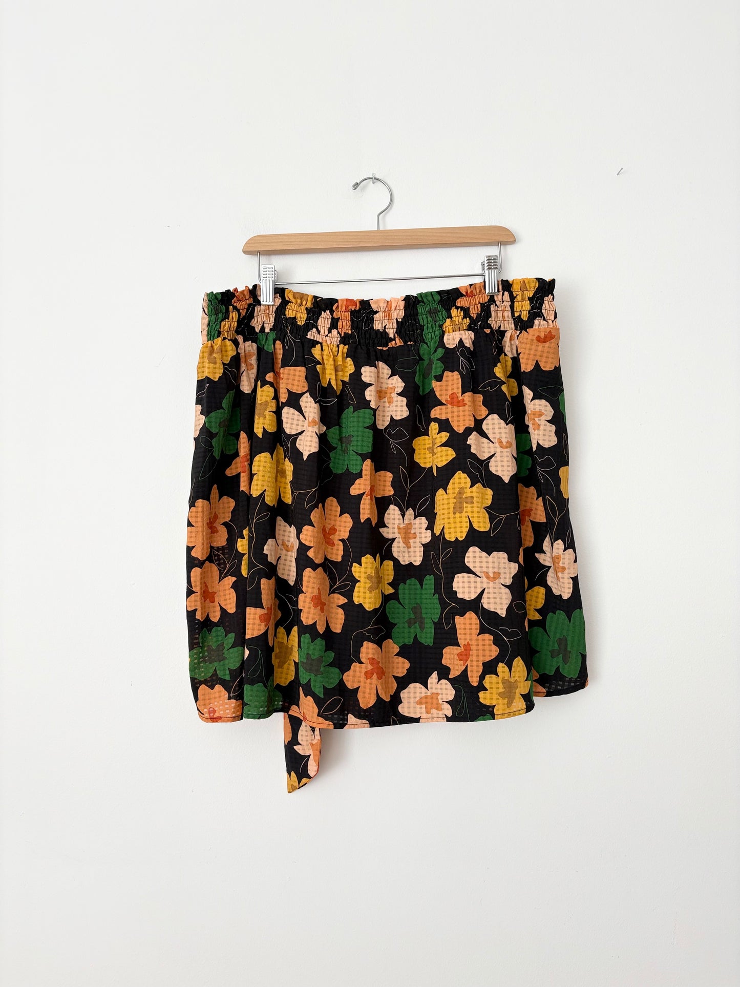 Jupe fleurie nouée sur le devant Whowhatwear 2XL