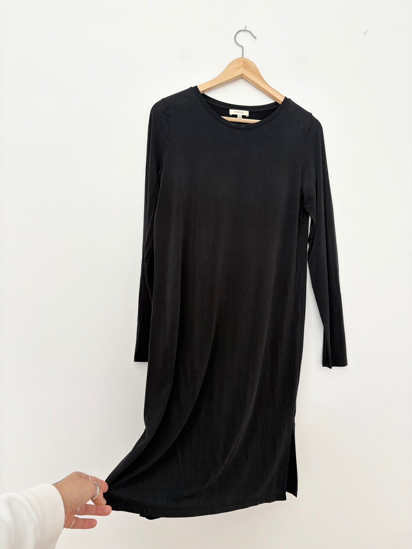 Babaton long sleeve cupro dress Small